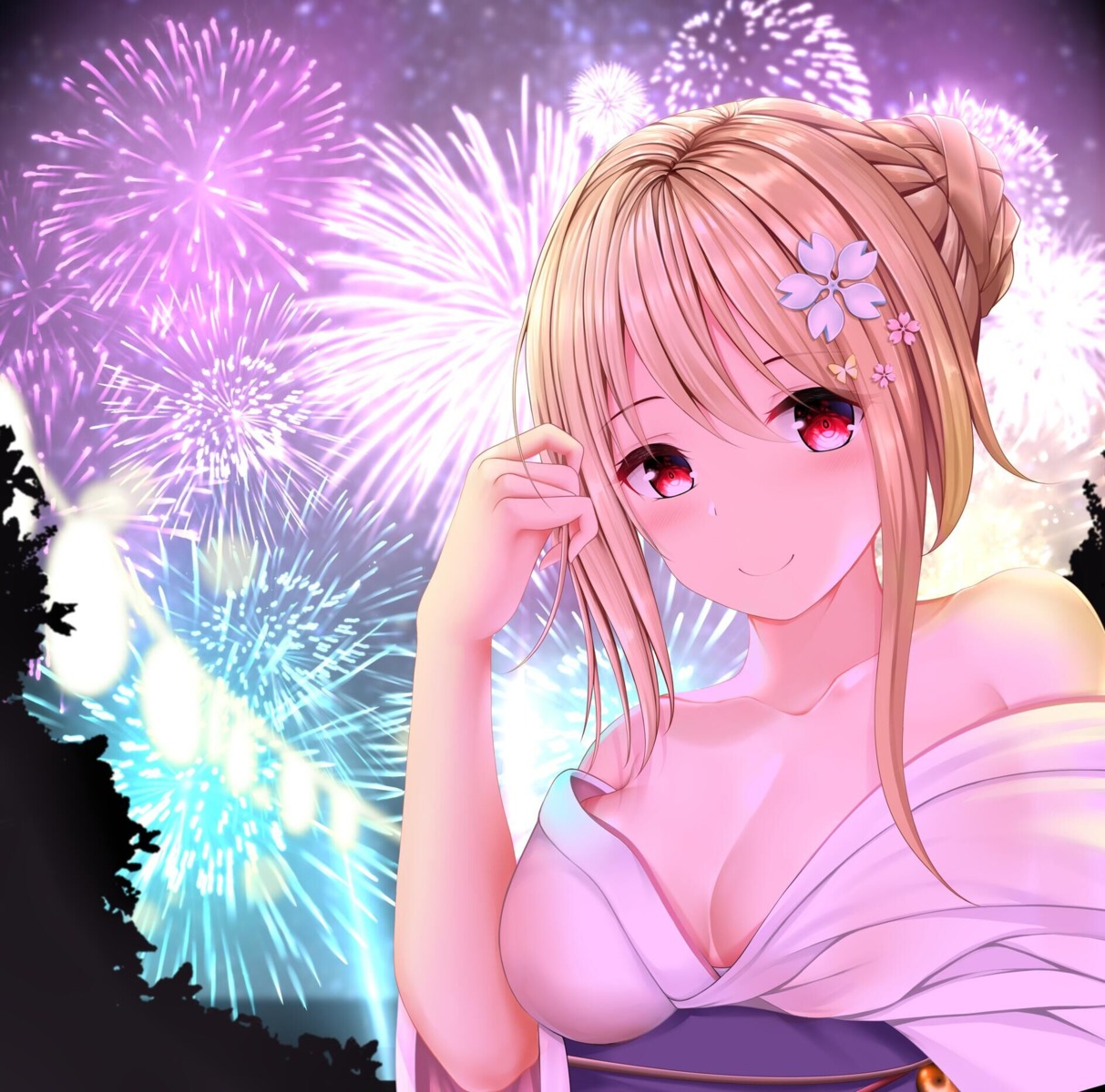 ai_(4522167) alice_gear_aegis no_bra open_shirt see_through yukata