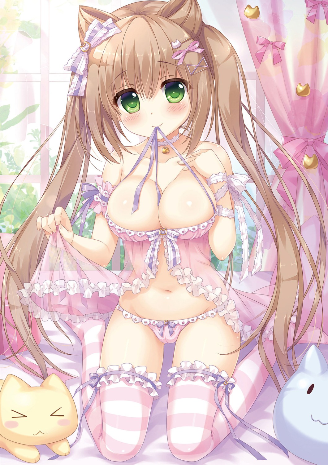 ameto_yuki cameltoe lingerie pantsu see_through thighhighs