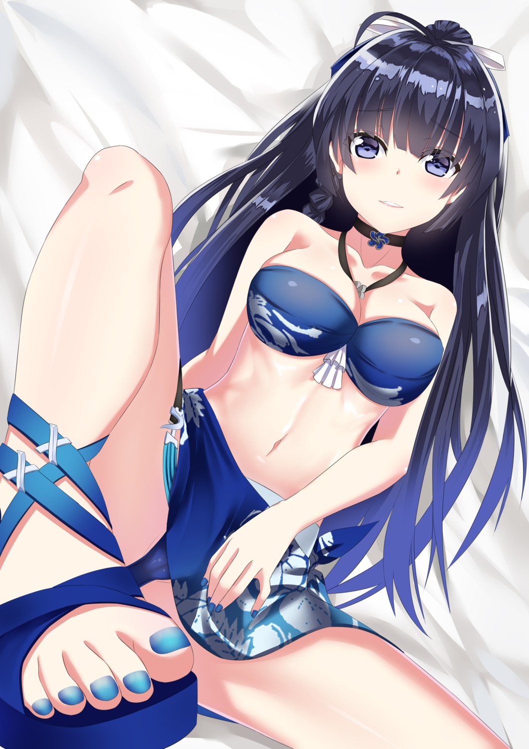 benghuai_xueyuan bikini cameltoe cleavage feet gatari raiden_mei swimsuits