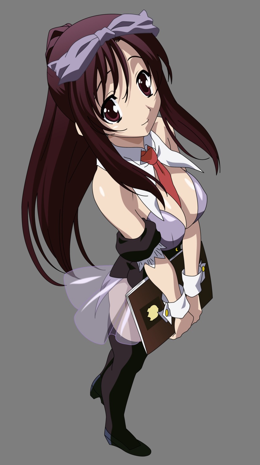 cleavage gotou_junji katsura_kotonoha school_days see_through thighhighs transparent_png vector_trace waitress