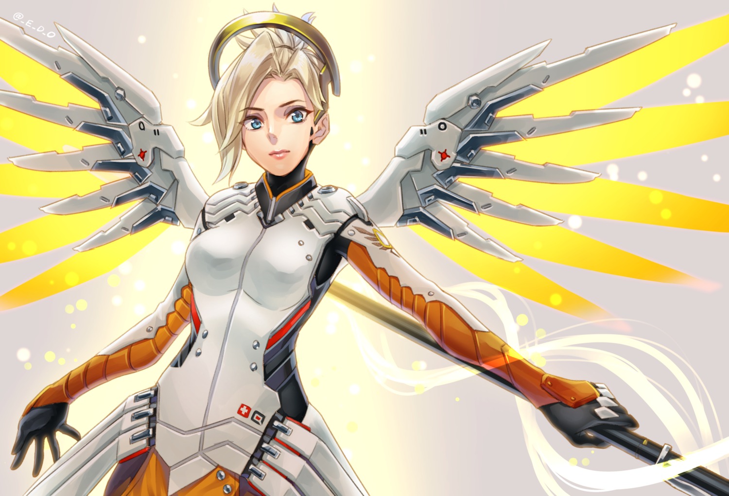 bodysuit mercy_(overwatch) overwatch wedo wings