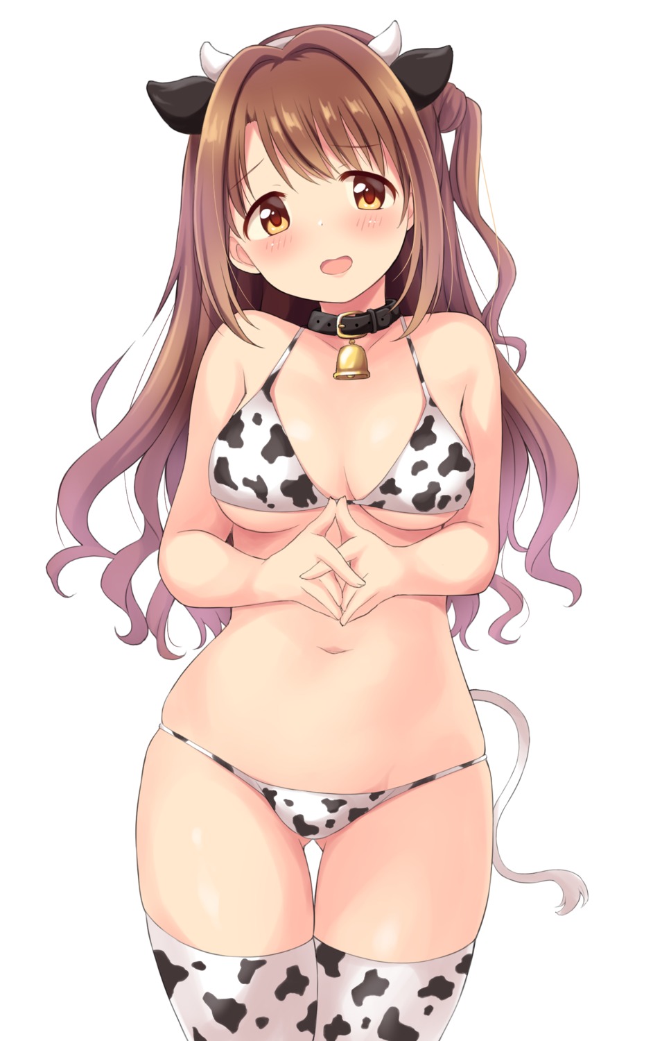 animal_ears bikini decosuke horns shimamura_uzuki swimsuits tail the_idolm@ster the_idolm@ster_cinderella_girls thighhighs