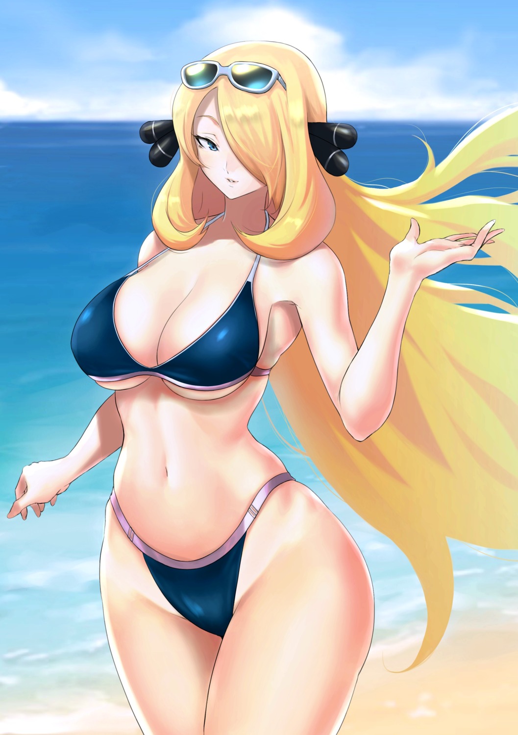 anagumasan bikini megane pokemon pokemon_bdsp pokemon_dppt shirona_(pokemon) swimsuits