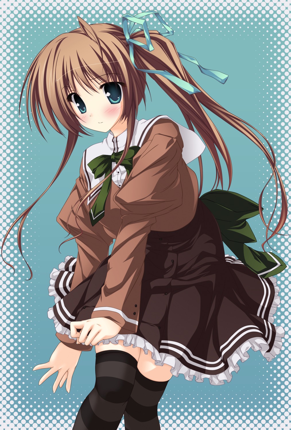 akane_iro_ni_somaru_saka nagase_minato seifuku tenmaso thighhighs vector_trace