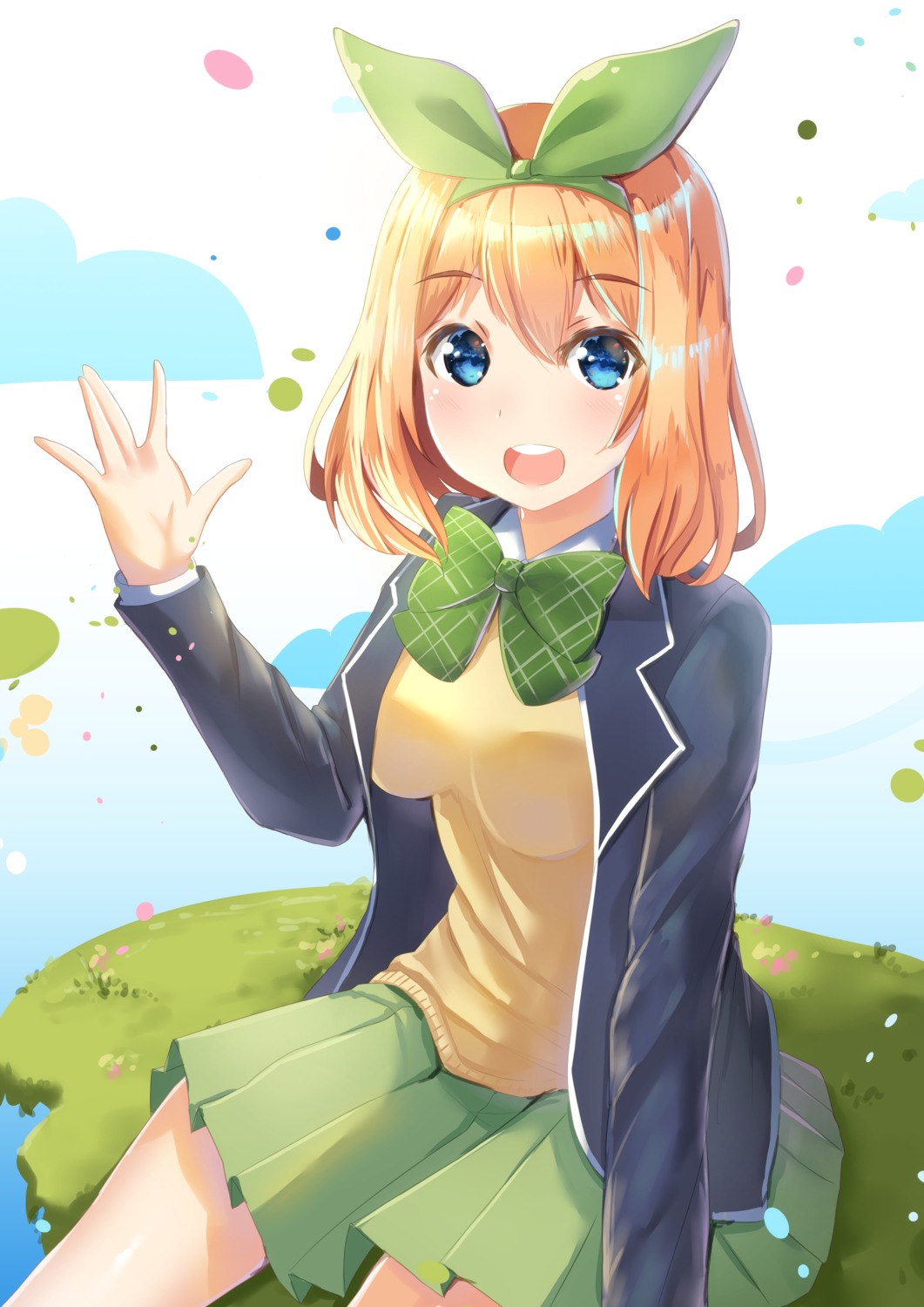 5-toubun_no_hanayome holmemee nakano_yotsuba seifuku sweater