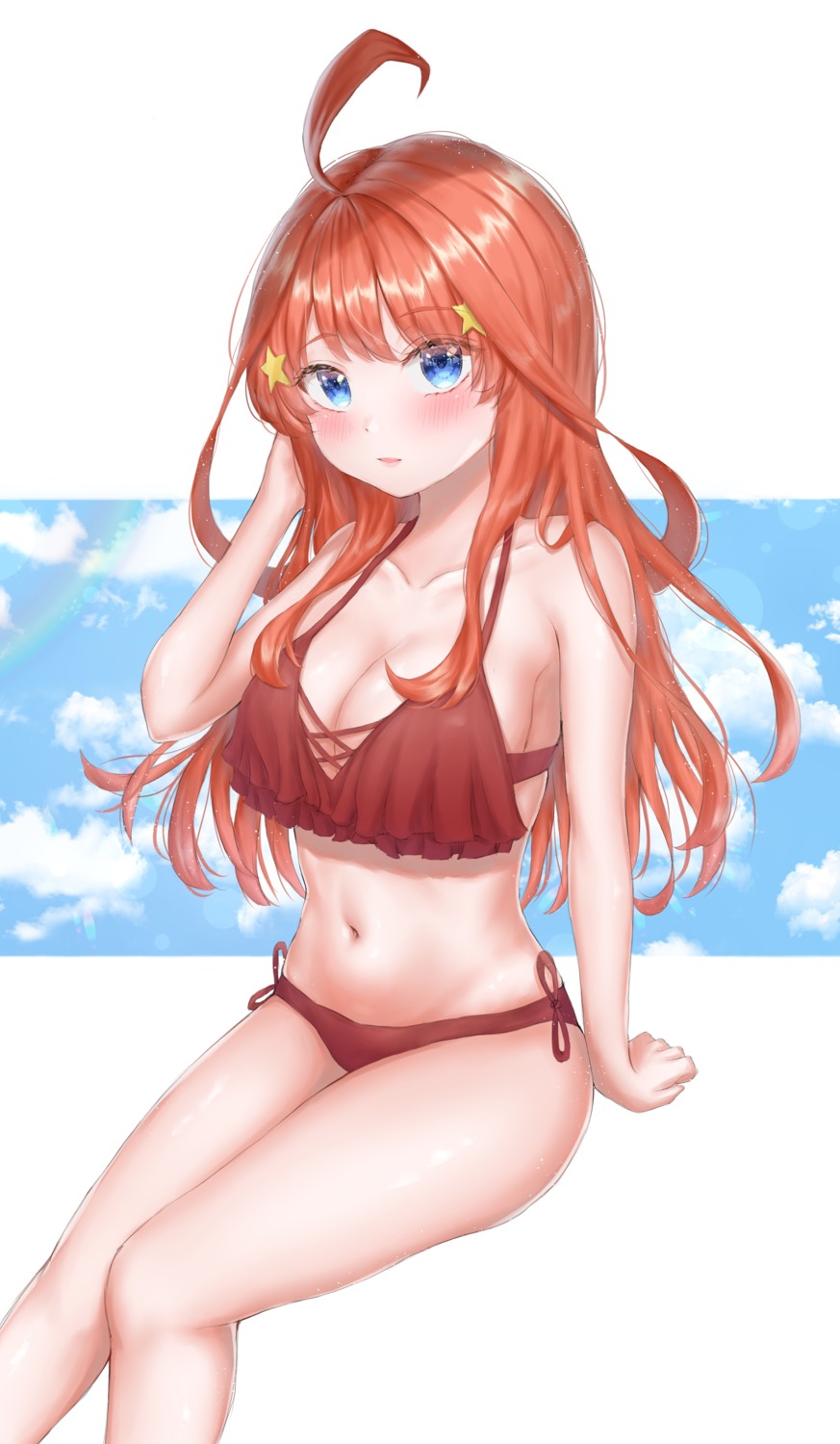 5-toubun_no_hanayome bikini cleavage nakano_itsuki swimsuits syatihoko