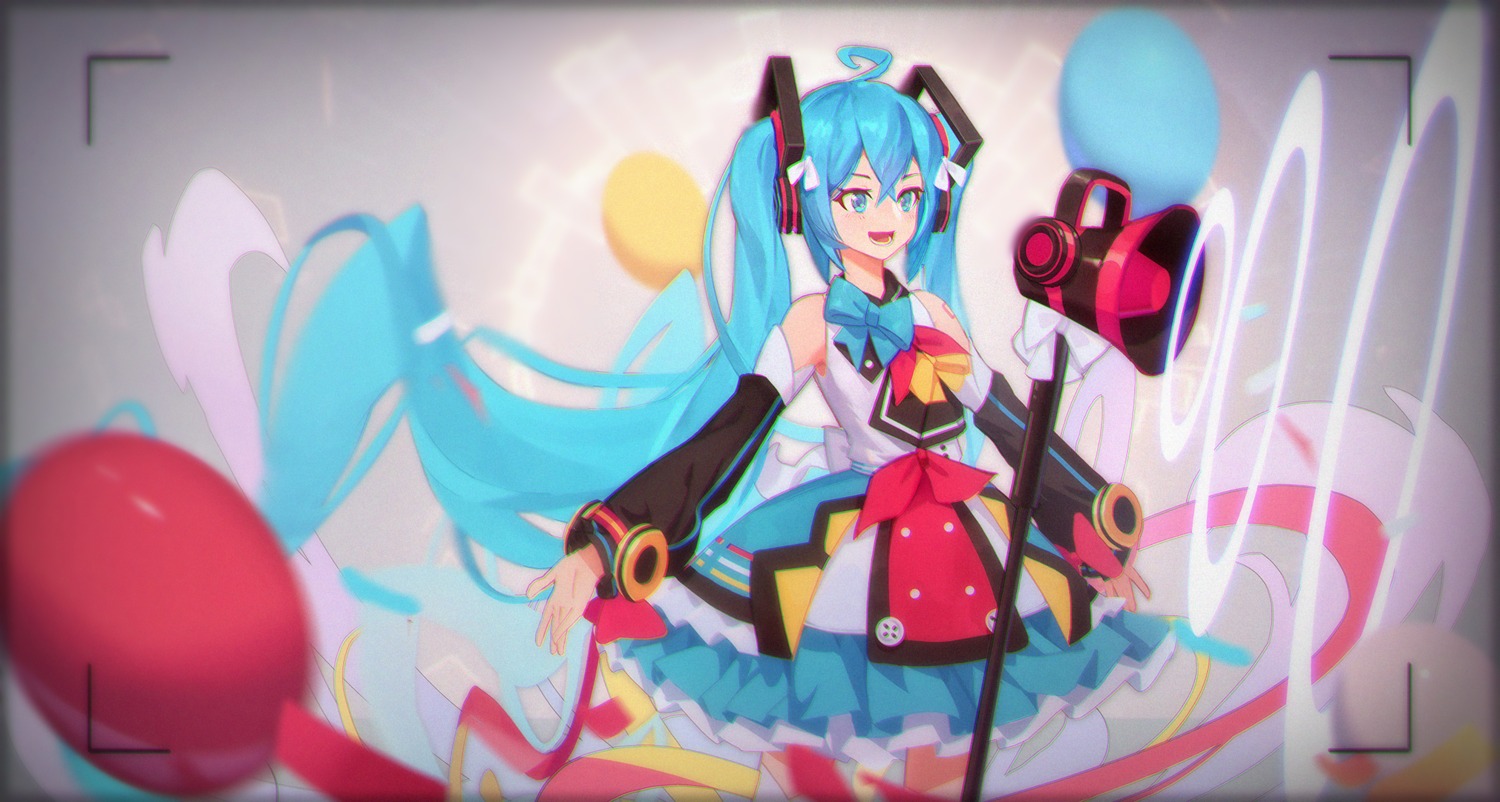 hatsune_miku headphones magical_mirai sunligh_mao tattoo vocaloid