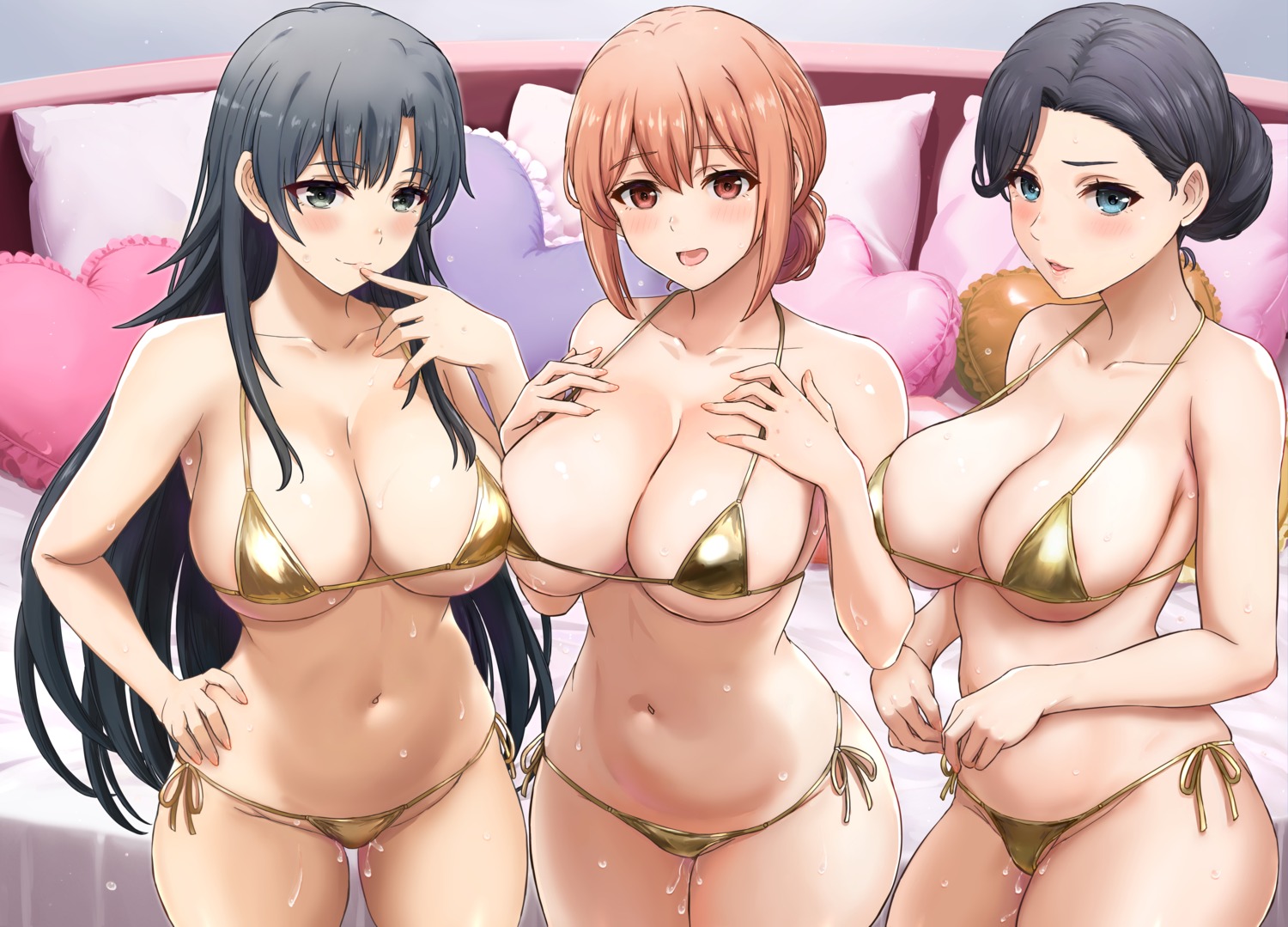 bikini hiratsuka_shizuka inanaki_shiki pussy_juice swimsuits wet yahari_ore_no_seishun_lovecome_wa_machigatteiru. yuigahama_yui's_mother yukinoshita_yukino's_mother