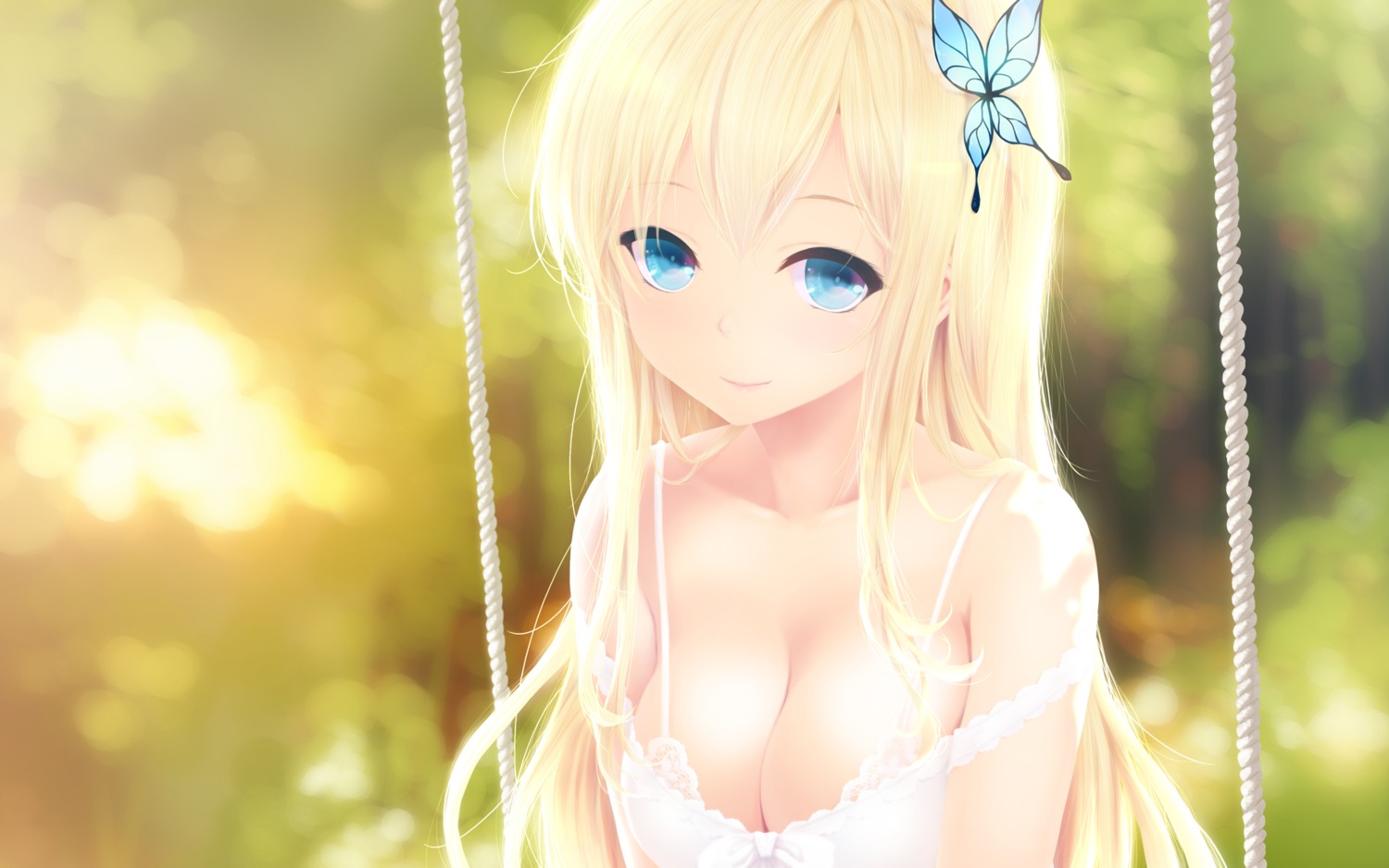 boku_wa_tomodachi_ga_sukunai bra cait cleavage kashiwazaki_sena lingerie wallpaper