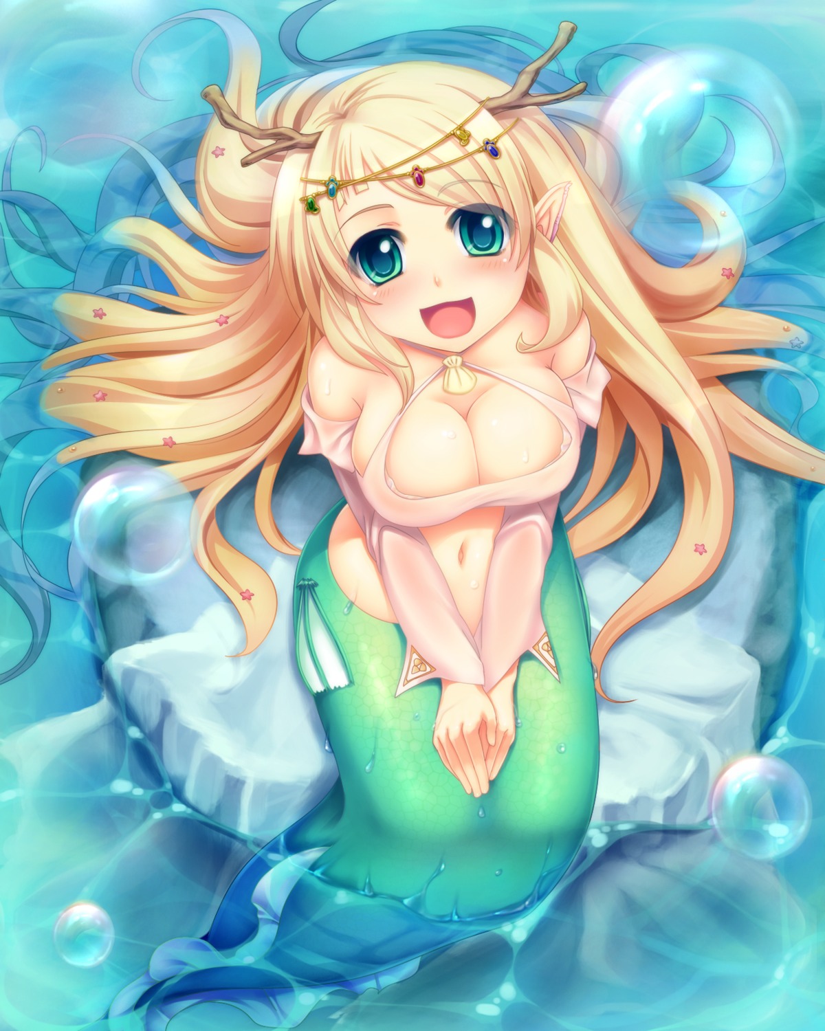 cleavage mermaid monster_girl pinkarage