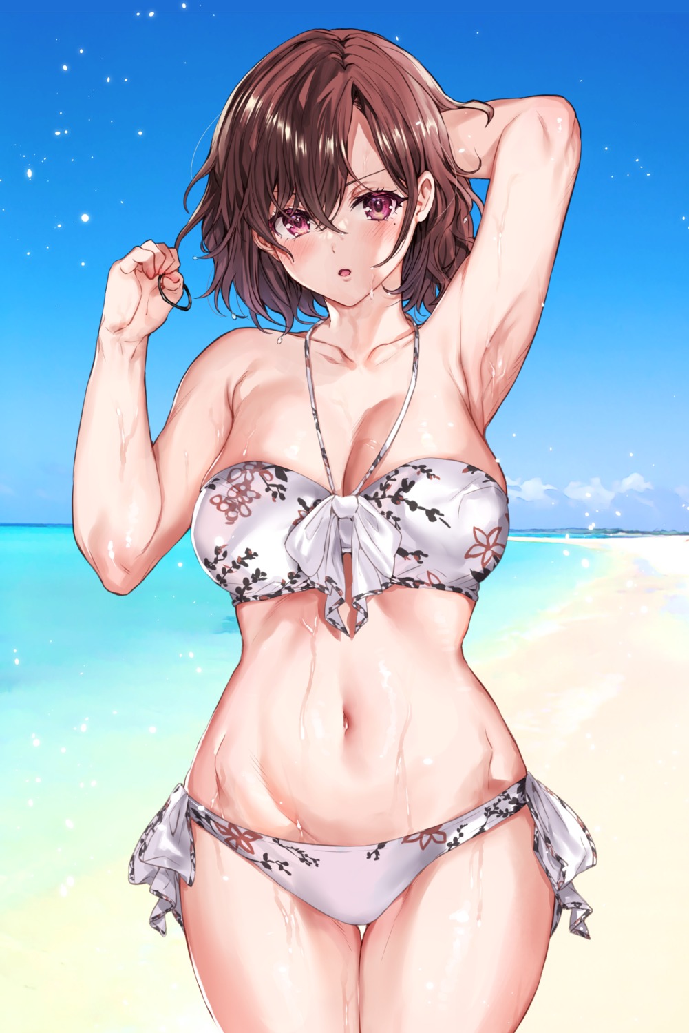 bikini eno_yukimi higuchi_madoka swimsuits the_idolm@ster the_idolm@ster_shiny_colors wet