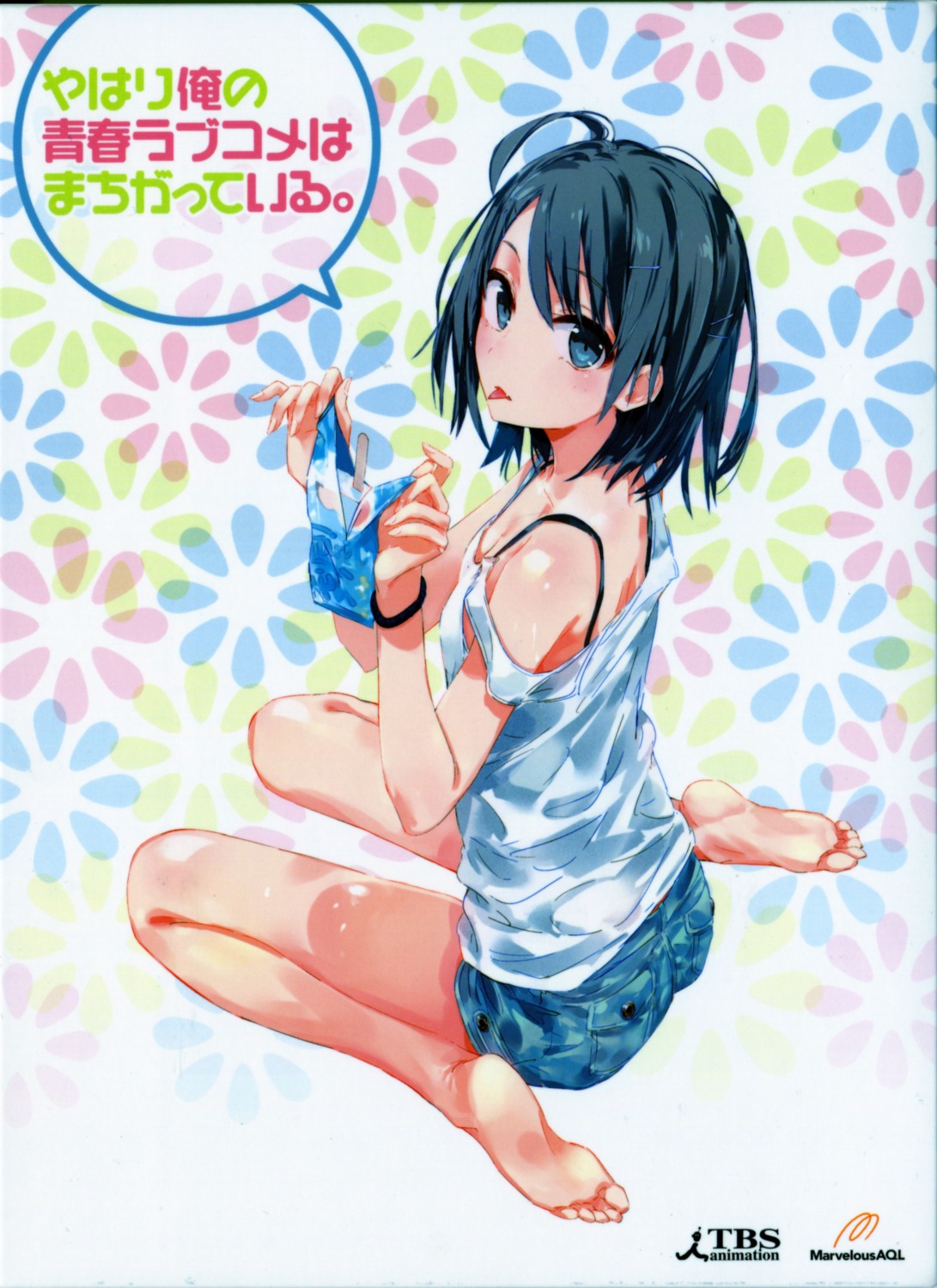 bra disc_cover feet hikigaya_komachi ponkan_8 screening wet_clothes yahari_ore_no_seishun_lovecome_wa_machigatteiru.