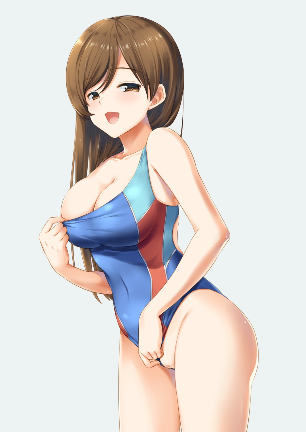 censored cleavage miyashita_maka nitta_minami pussy swimsuits the_idolm@ster the_idolm@ster_cinderella_girls undressing