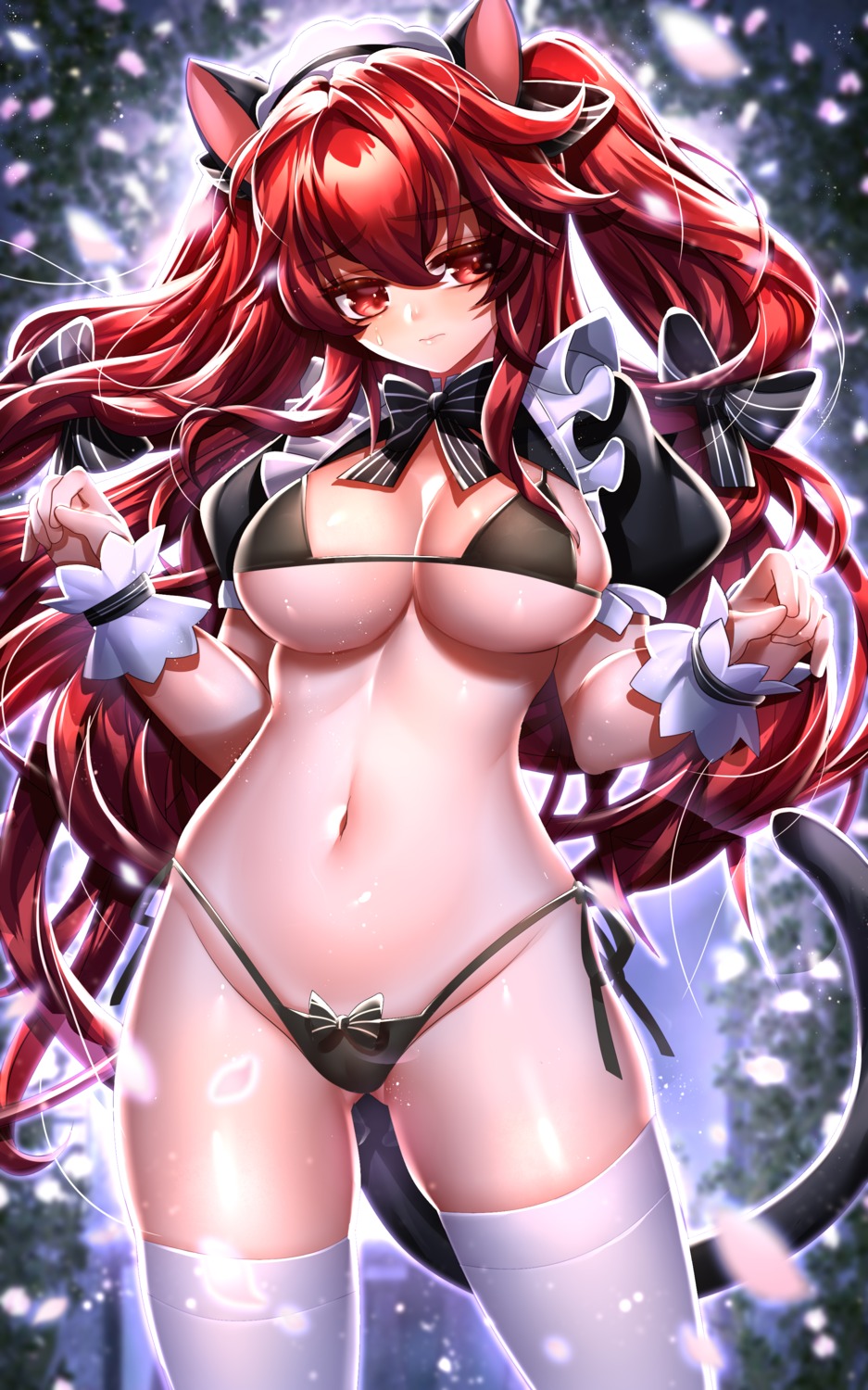 animal_ears been bikini cameltoe elesis elsword maid nekomimi swimsuits tail thighhighs