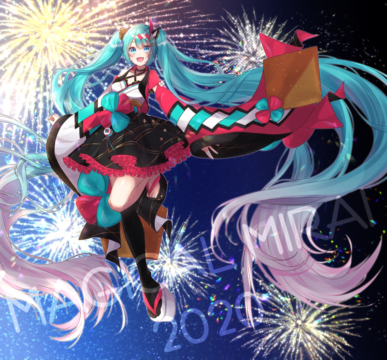 hatsune_miku japanese_clothes magical_mirai mizuamemochimochi vocaloid