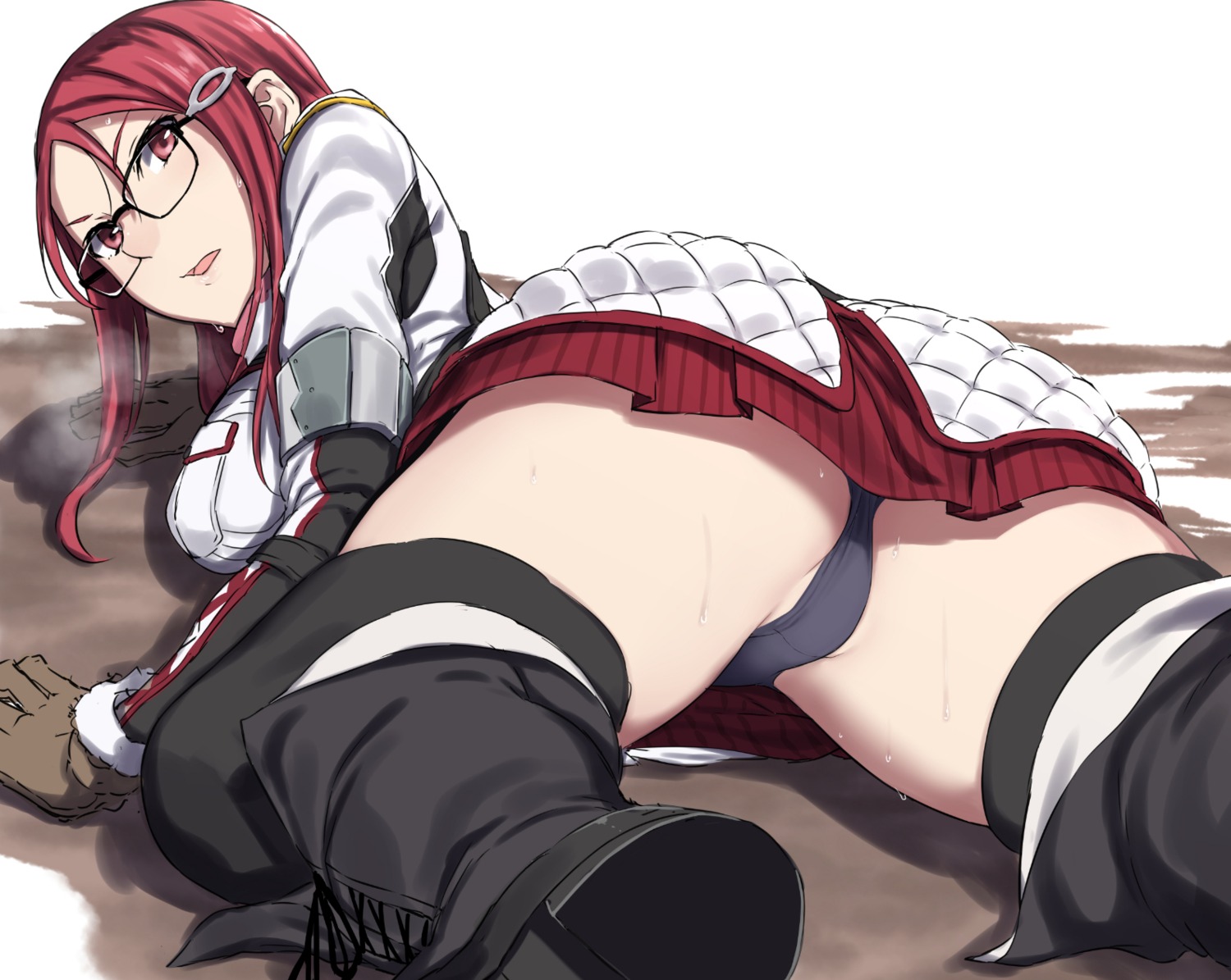 megane nagioka pantsu senjou_no_valkyria_4 thighhighs