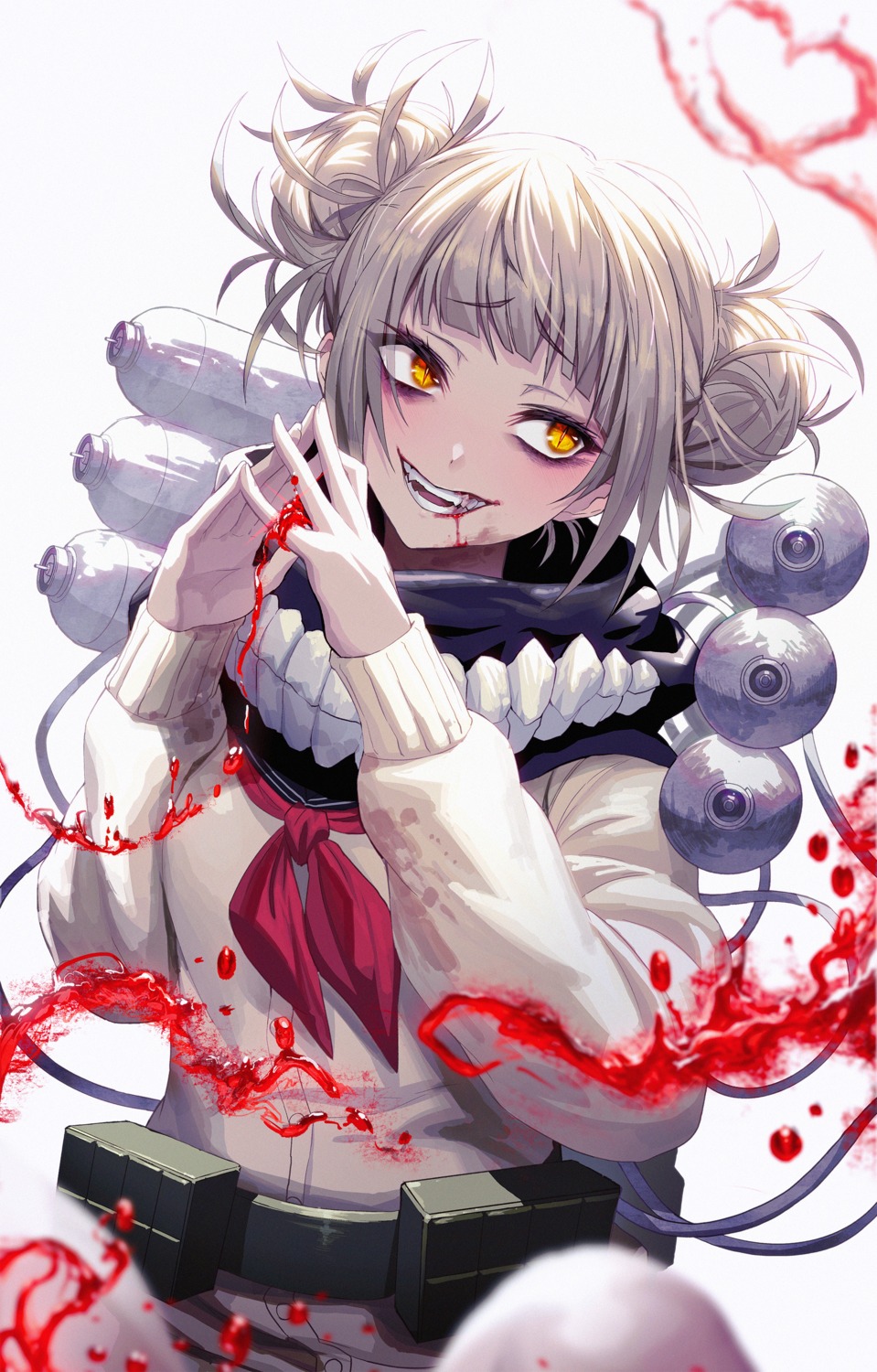 blood boku_no_hero_academia giba-chan seifuku sweater toga_himiko