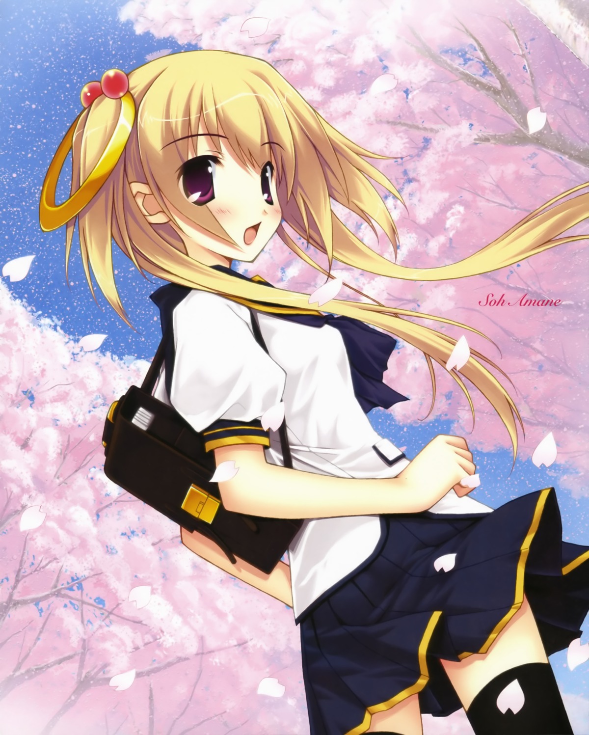 amane_sou elle_prier kadoma_konomi seifuku thighhighs