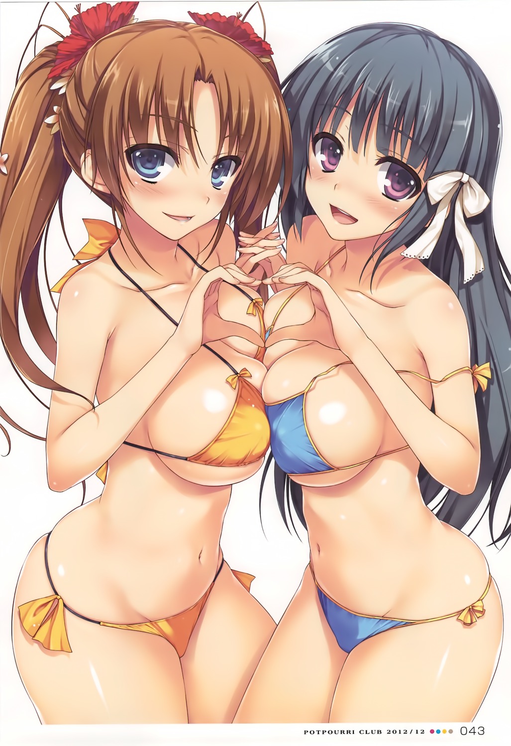 bikini cleavage swimsuits symmetrical_docking tomose_shunsaku underboob