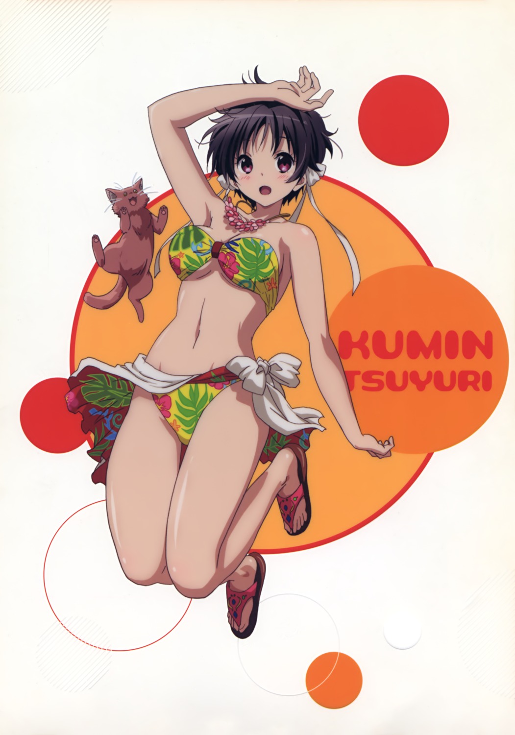 bikini chuunibyou_demo_koi_ga_shitai! cleavage neko swimsuits tagme tsuyuri_kumin