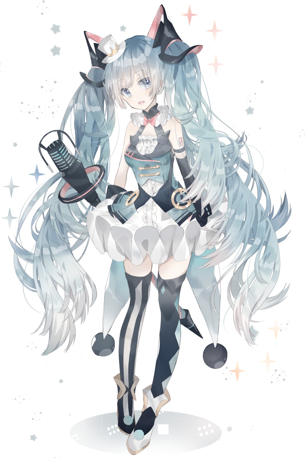 hatsune_miku magical_mirai siho_(ricchil) tattoo thighhighs vocaloid