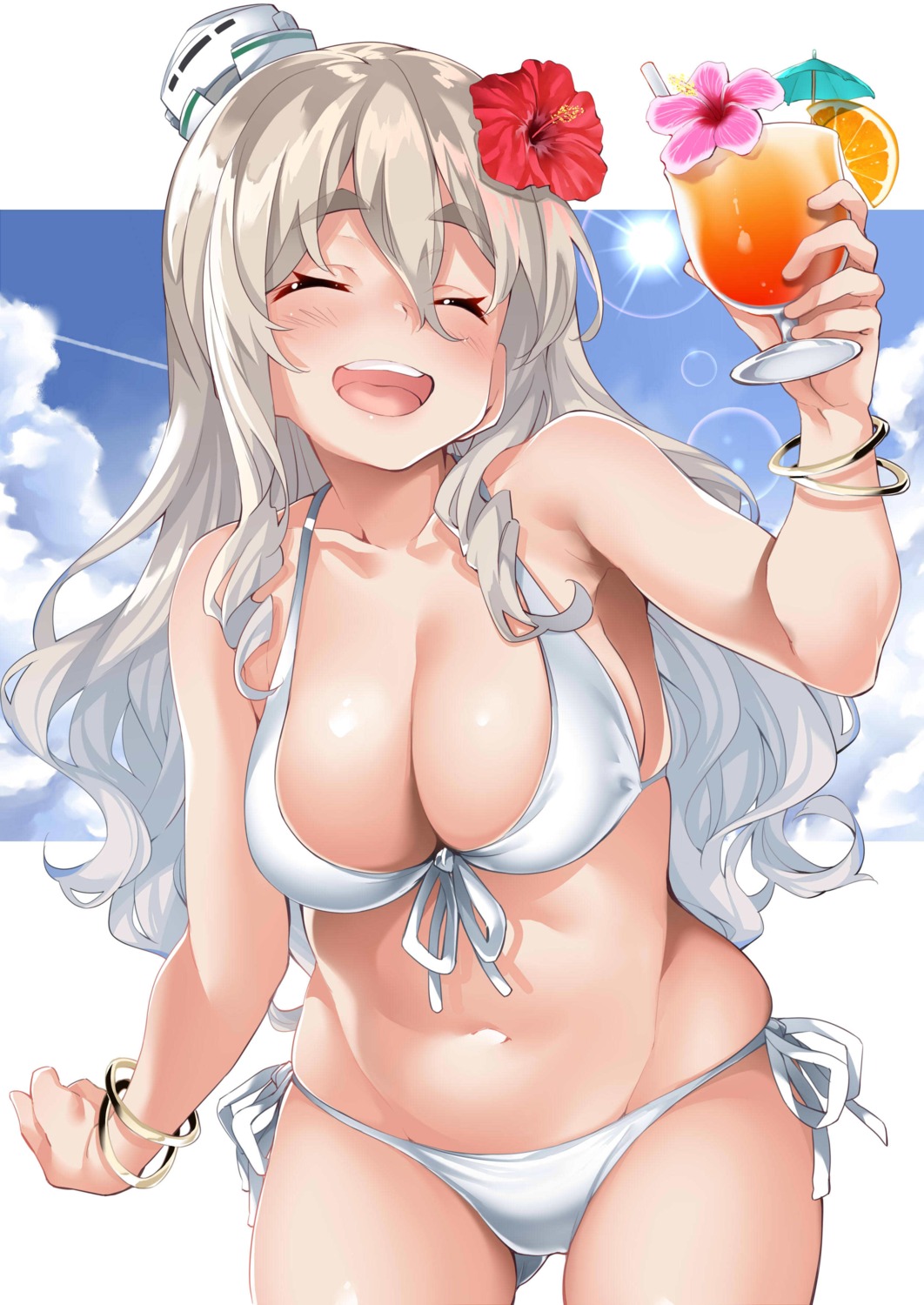 bikini ebifurya kantai_collection pola_(kancolle) swimsuits