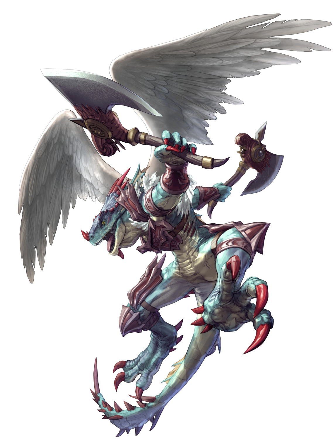 aeon_calcos horns male monster soul_calibur soul_calibur_v weapon wings