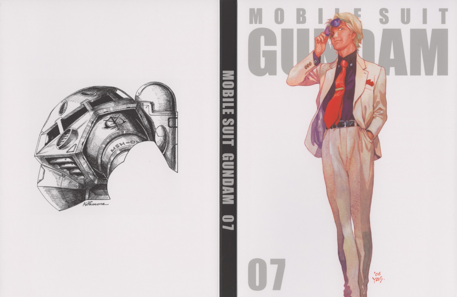 char_aznable disc_cover gundam male mobile_suit_gundam okawara_kunio yasuhiko_yoshikazu