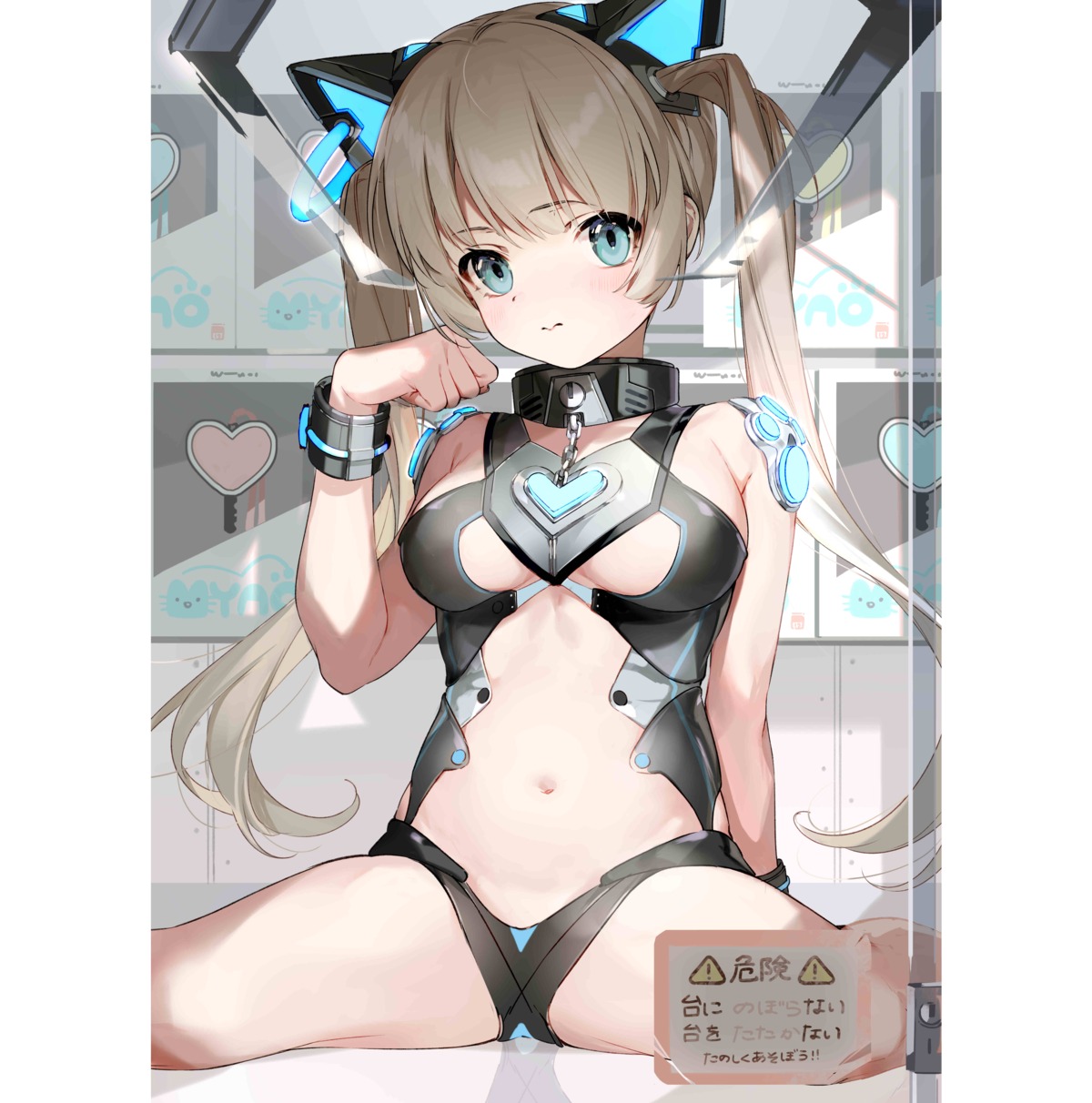 al_mican animal_ears jpeg_artifacts nekomimi no_bra