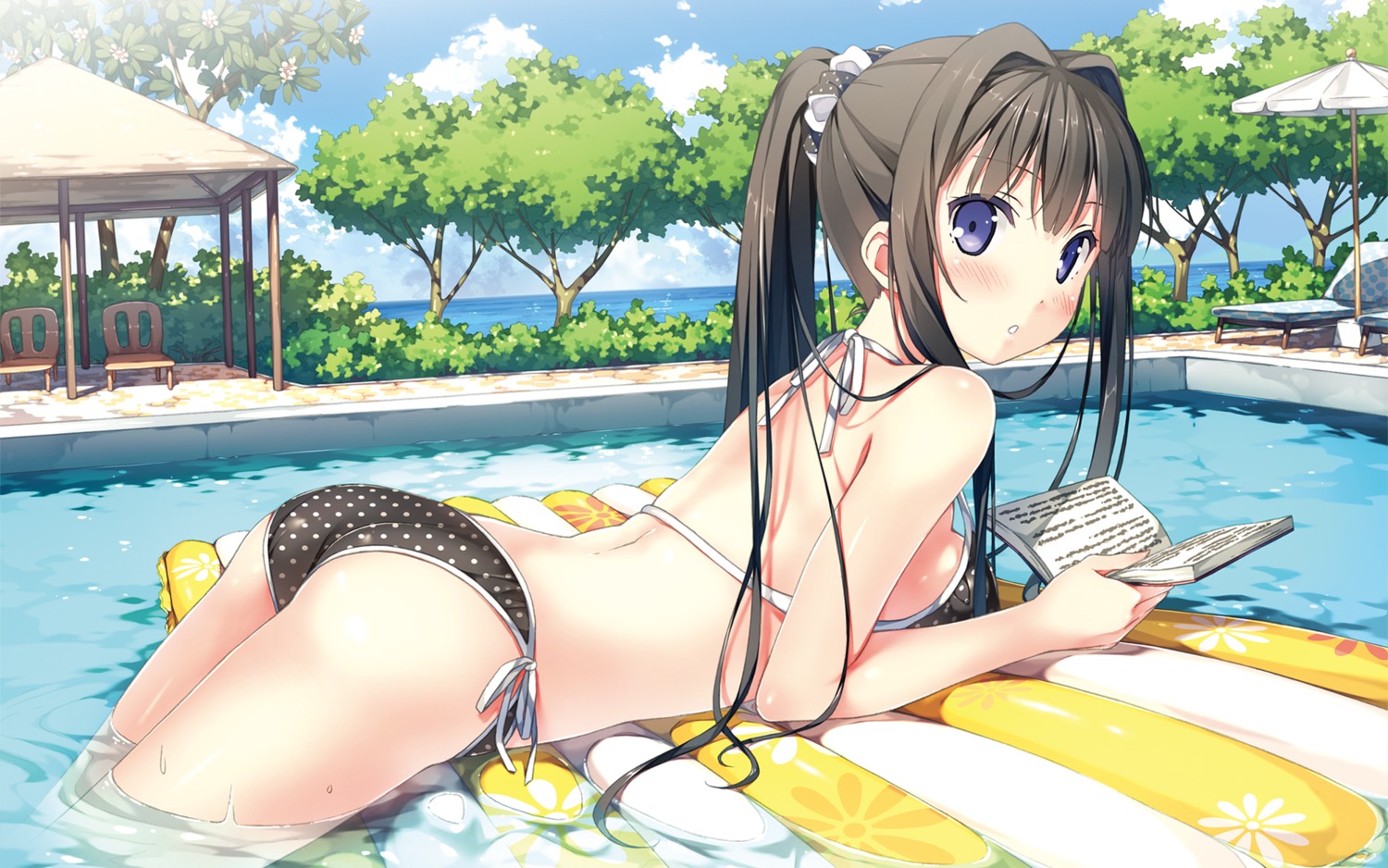 ass ayase_sayuki bikini cube kantoku swimsuits wallpaper wet your_diary