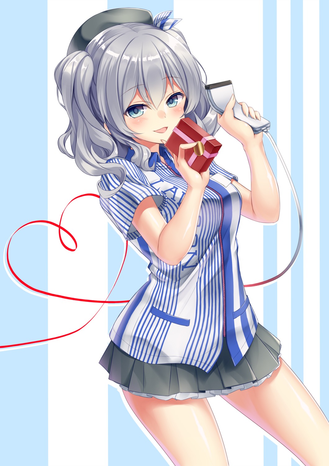 amane_mafuyu_(artist) kantai_collection kashima_(kancolle) lawson uniform valentine