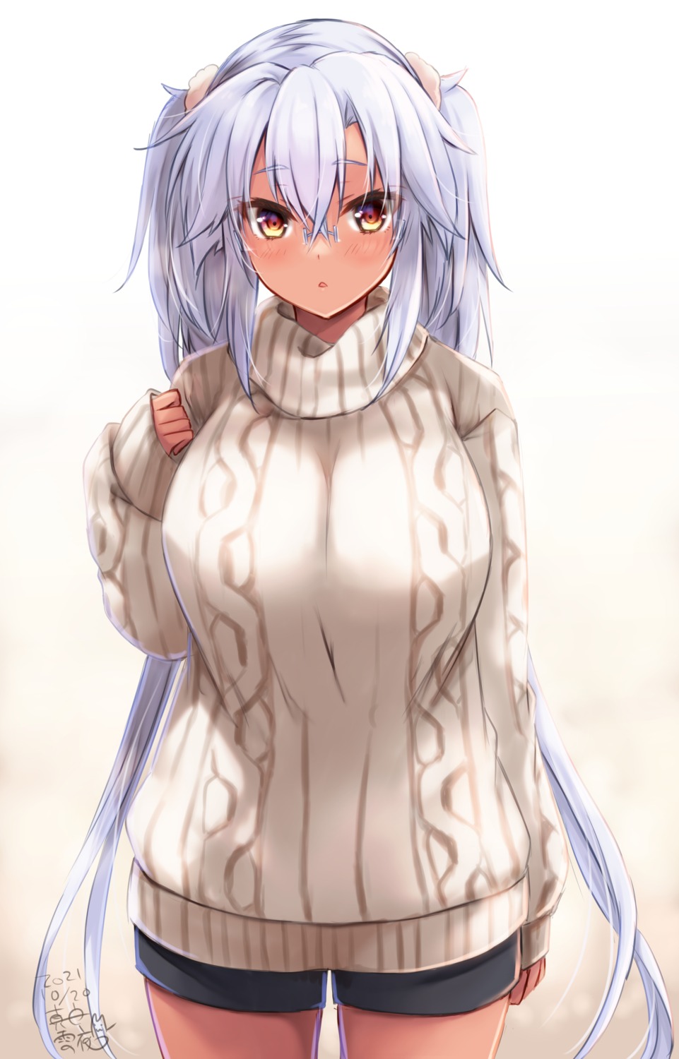 kantai_collection mashiro_yukiya megane musashi_(kancolle) sweater