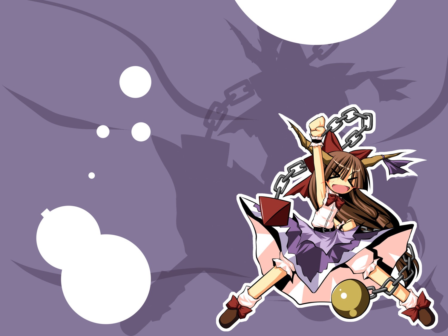 ibuki_suika ichidai_taisa touhou wallpaper