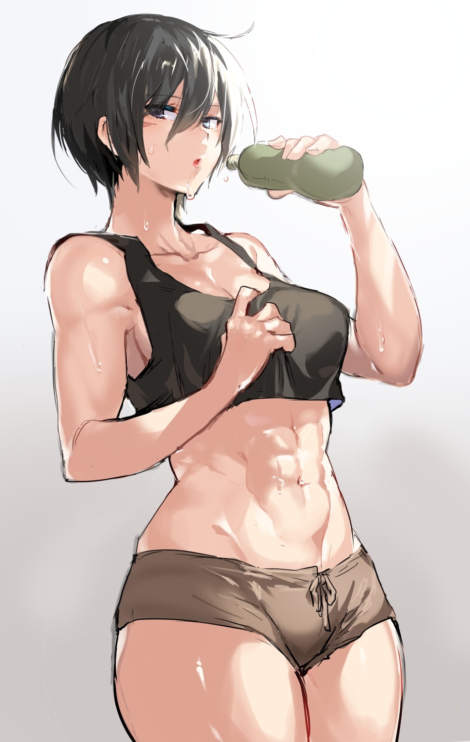 bra cleavage mikasa_ackerman pantsu shingeki_no_kyojin sun_(pfn) wet