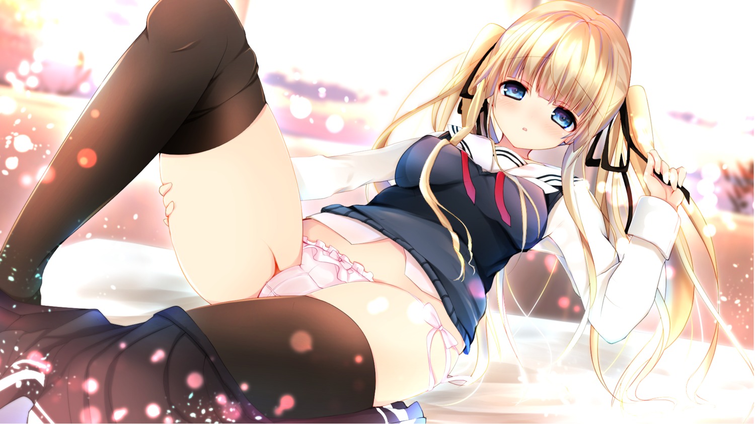 cameltoe erect_nipples kabako pantsu saenai_heroine_no_sodatekata sawamura_spencer_eriri seifuku string_panties thighhighs