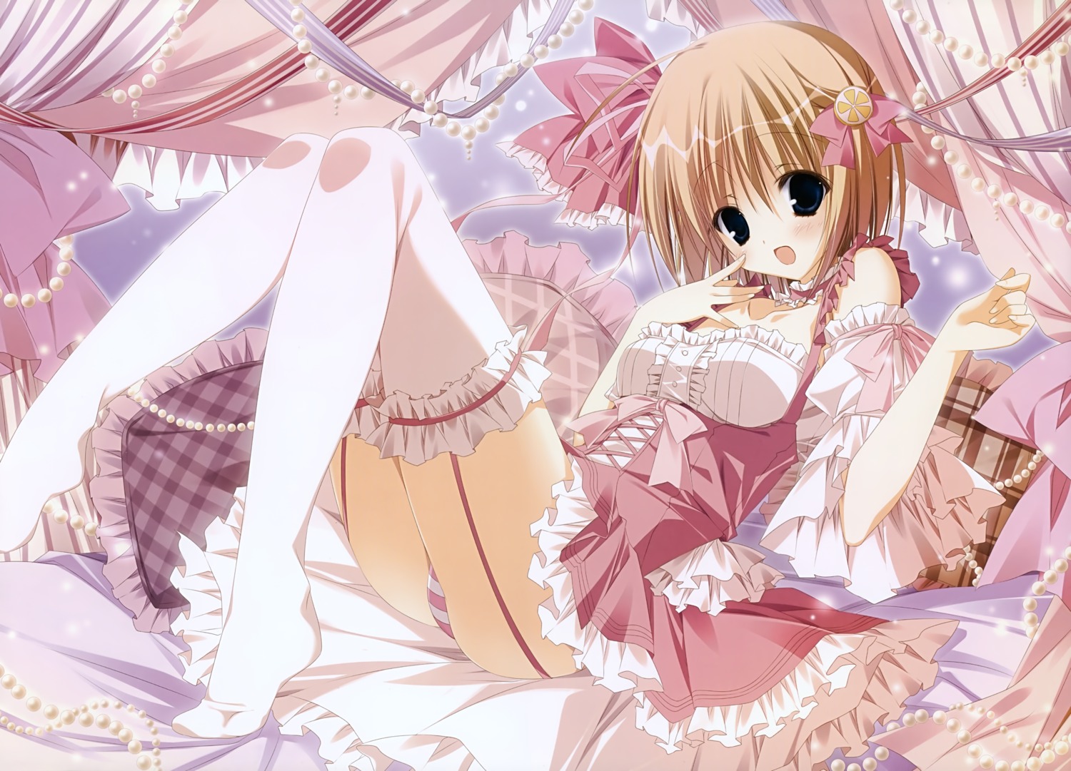 dress inugami_kira pantsu shimapan stockings thighhighs