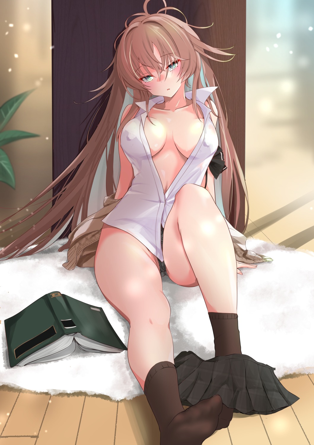 azur_lane erect_nipples impero_(azur_lane) open_shirt p.i.t.d pantsu