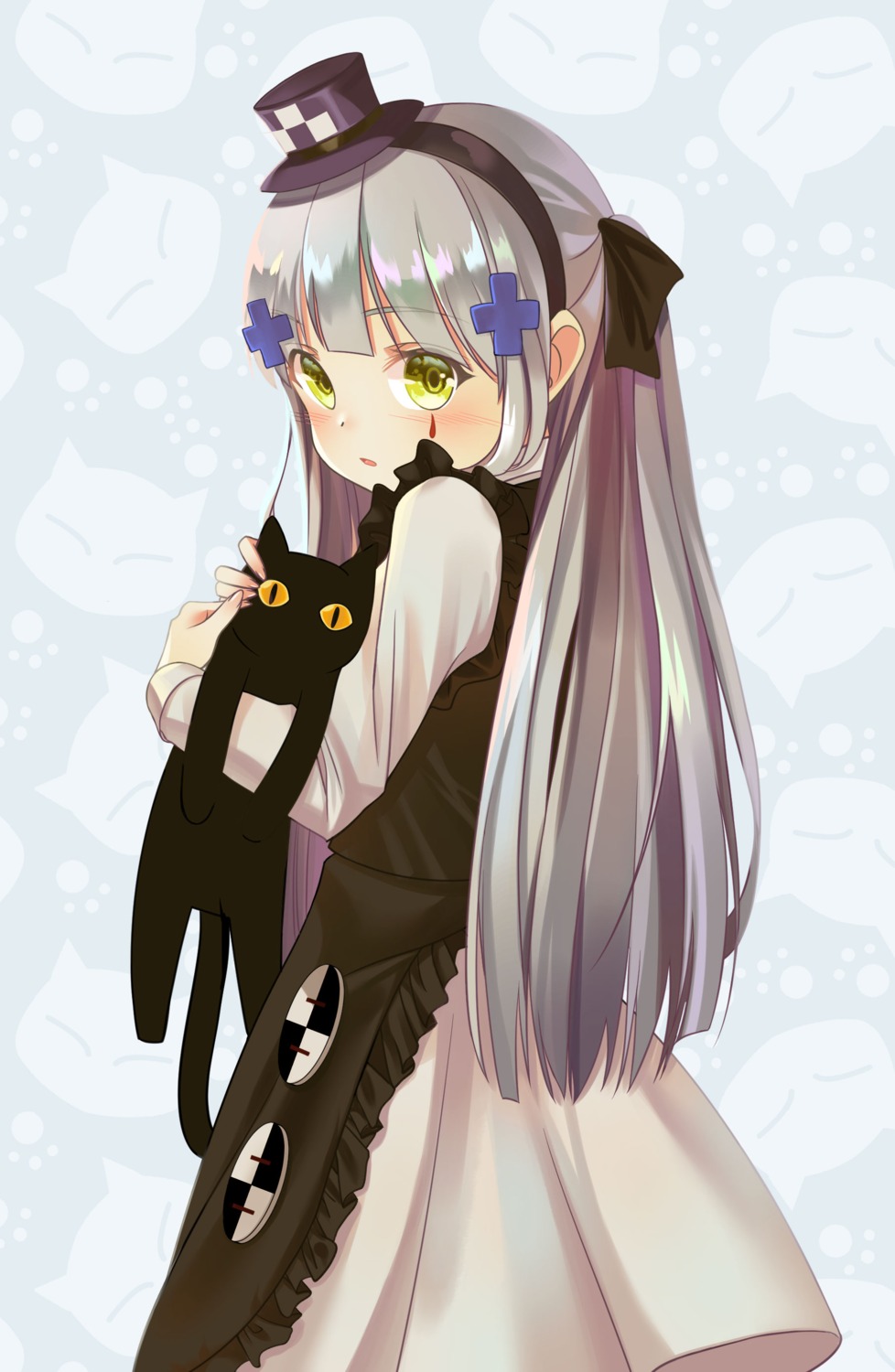 dress girls_frontline gonzz gothic_lolita hk416_(girls_frontline) lolita_fashion neko