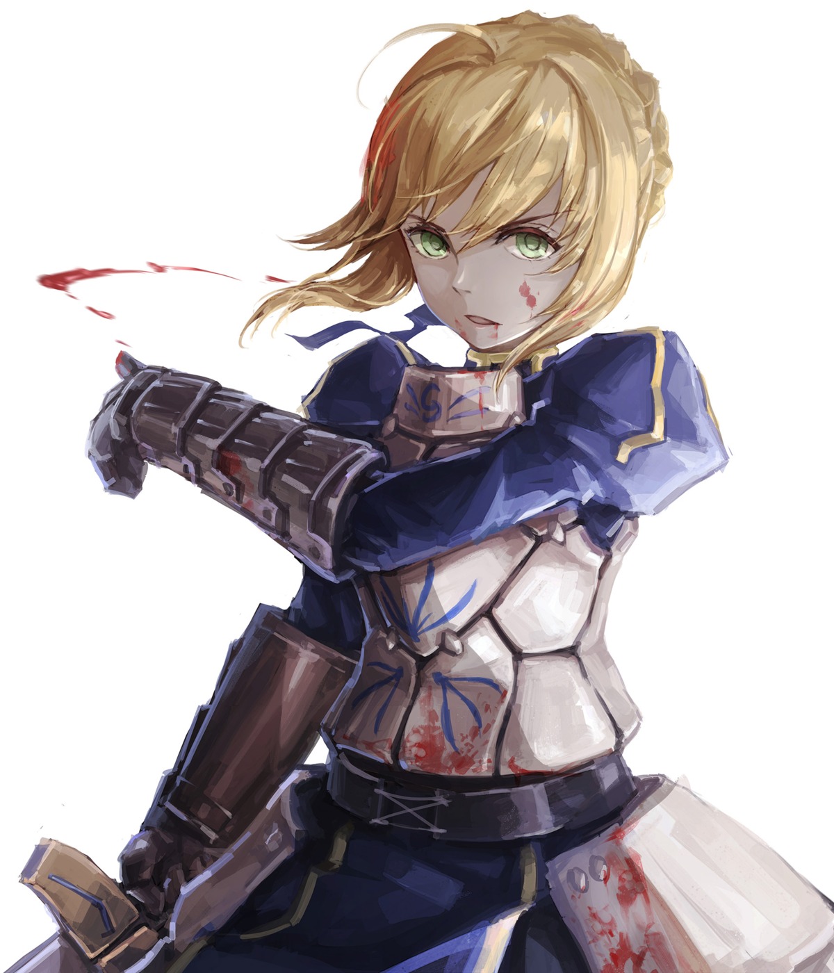 armor blood dress fate/stay_night labombardier! saber sword