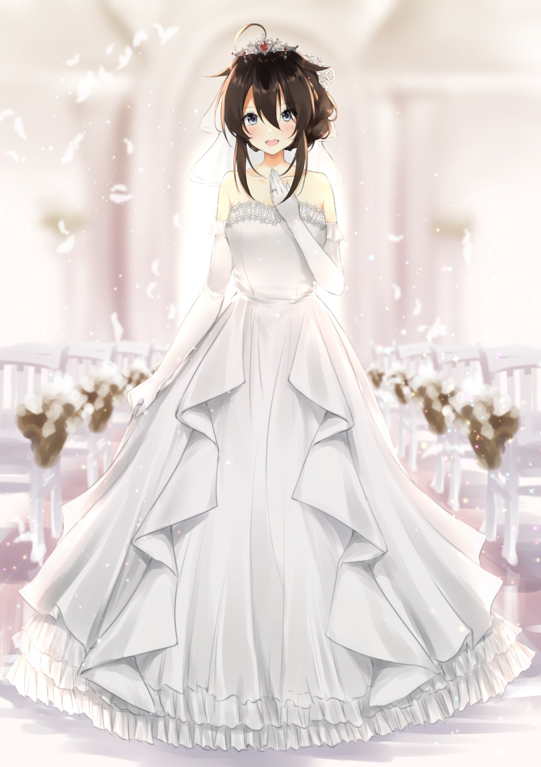 dress kantai_collection shigure_(kancolle) uzuki_tsukuyo wedding_dress