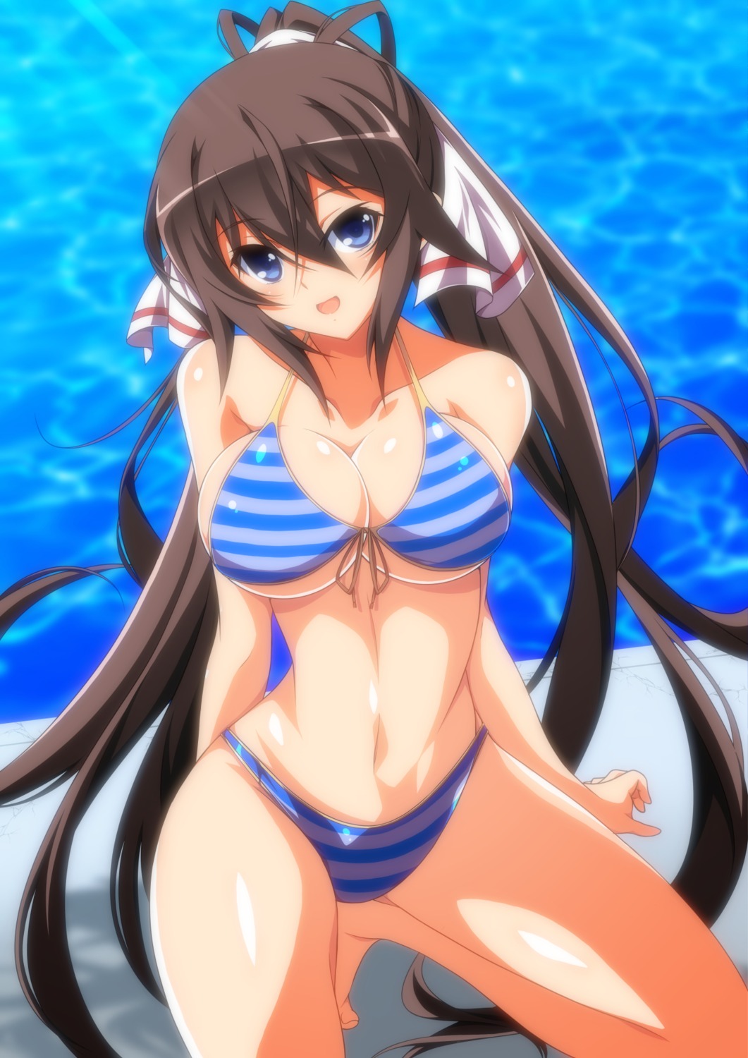 bikini cleavage infinite_stratos ka2 shinonono_houki swimsuits underboob