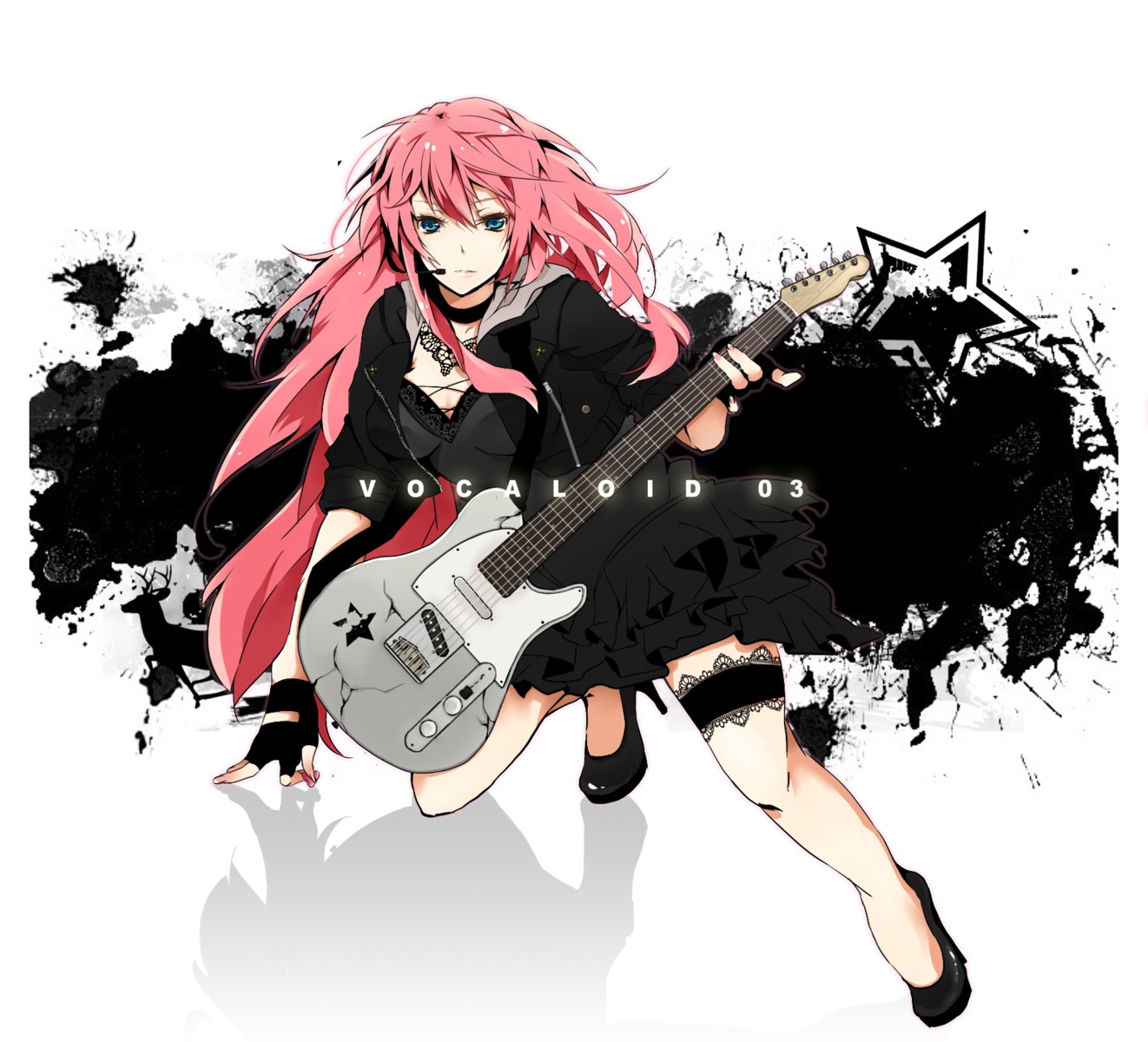 garter guitar hatsuko megurine_luka vocaloid