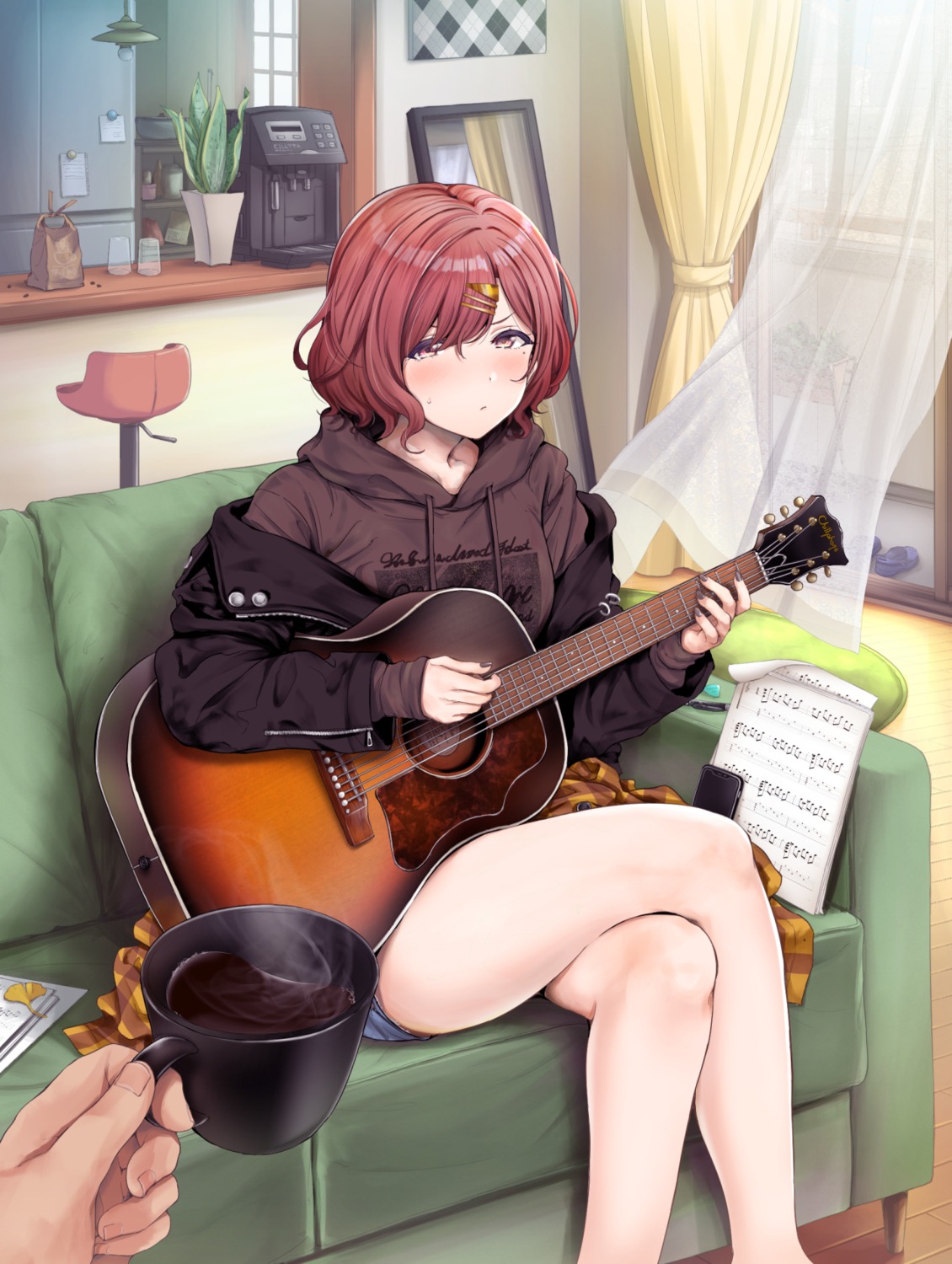 amagasa_ikuta guitar higuchi_madoka the_idolm@ster the_idolm@ster_shiny_colors