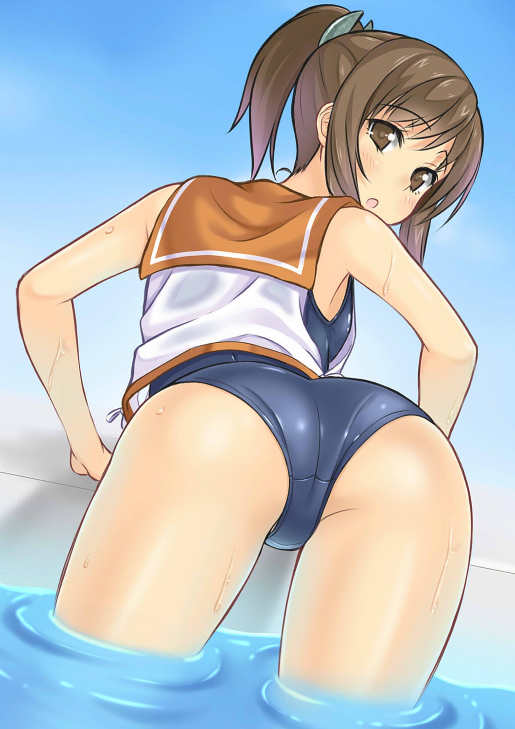 ass dansa i-401_(kancolle) kantai_collection school_swimsuit swimsuits