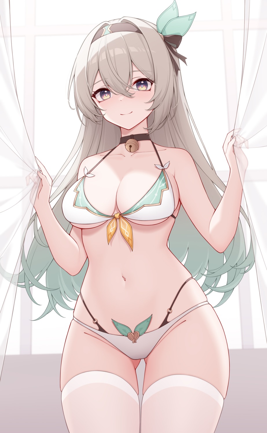 bikini firefly honkai:_star_rail poinia swimsuits thighhighs