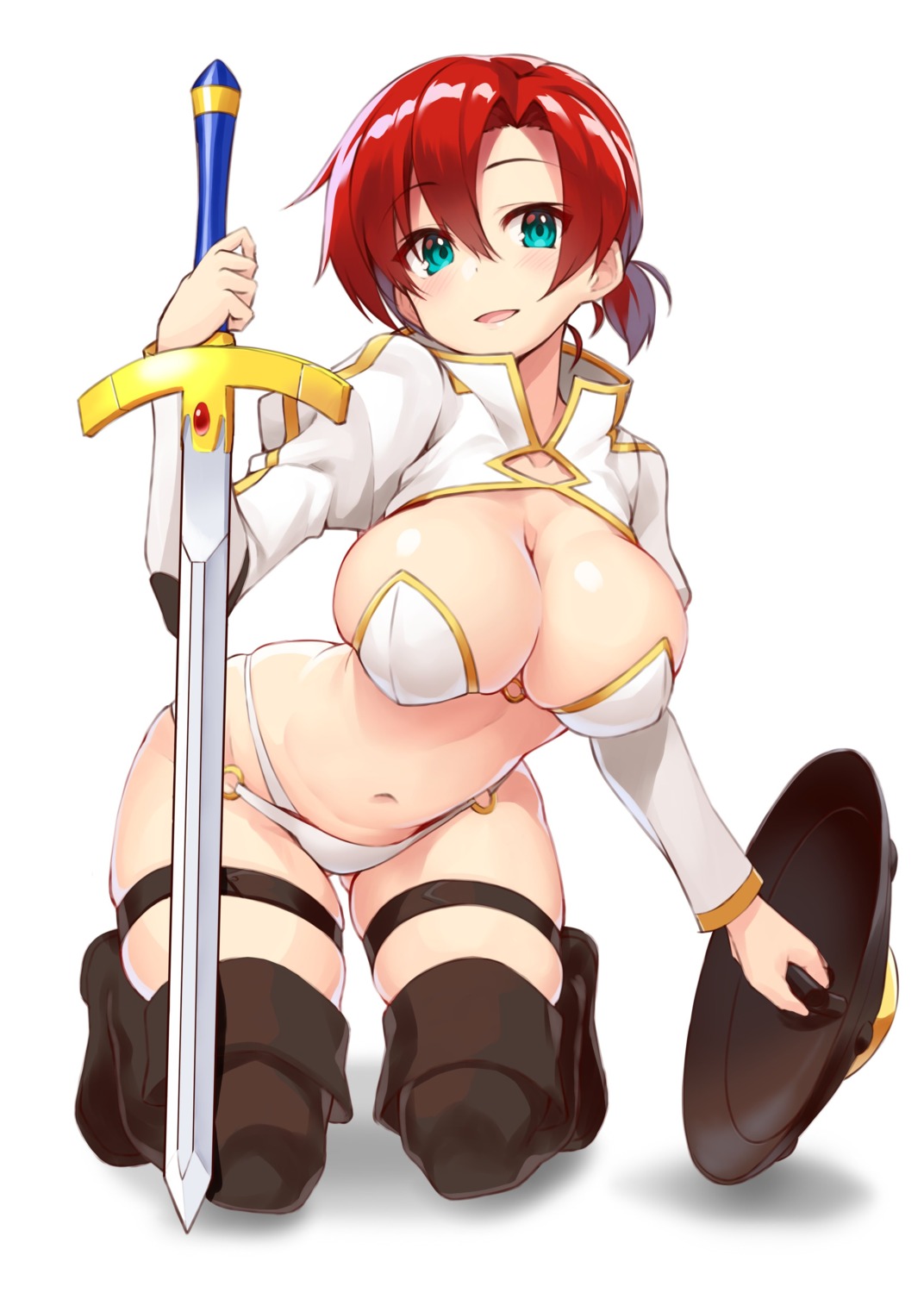 bikini_armor boudica_(fate/grand_order) fate/grand_order garter sword syunichi thighhighs