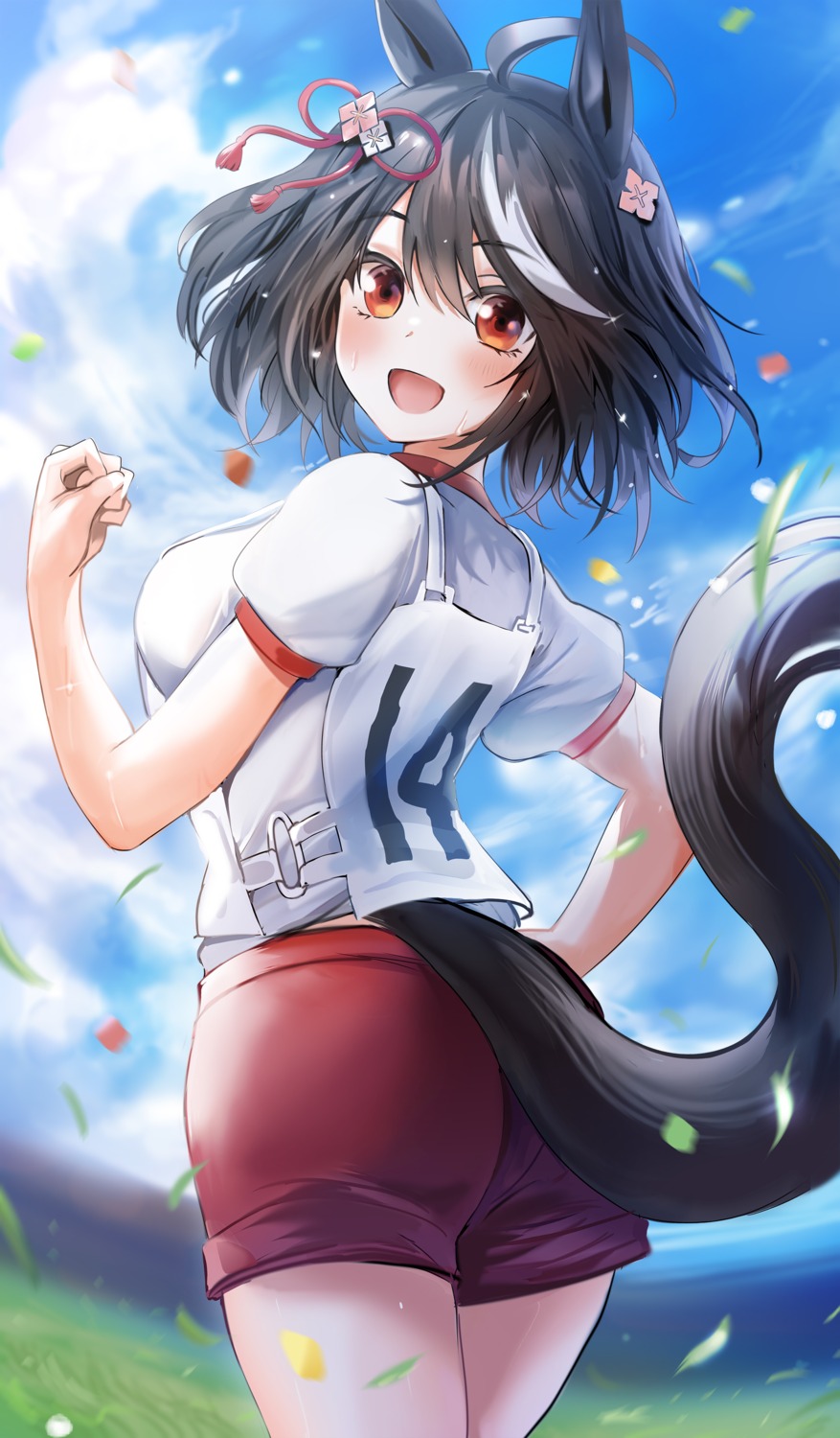 animal_ears ass gym_uniform kitasan_black_(umamusume) tail uma_musume_pretty_derby yuki_(asayuki101)