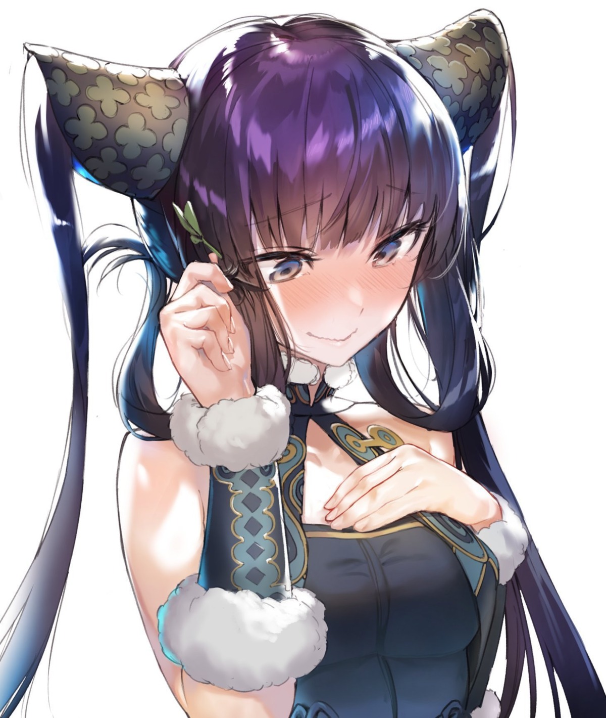 akieda asian_clothes breast_hold fate/grand_order horns yang_guifei_(fate/grand_order)