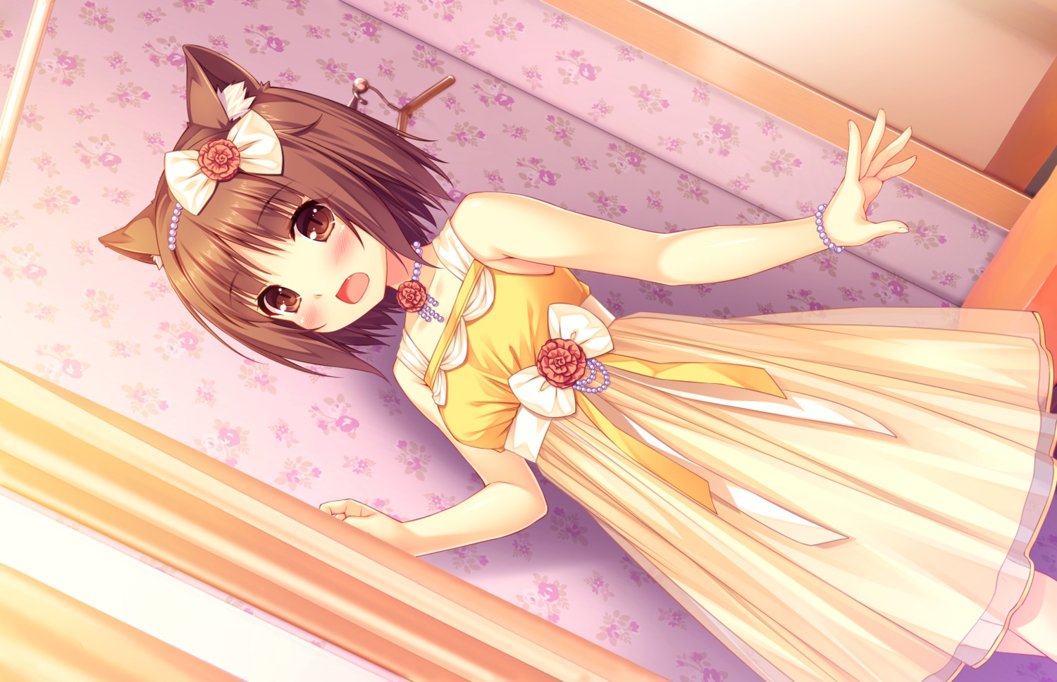 animal_ears azuki dress game_cg nekomimi nekopara sayori see_through