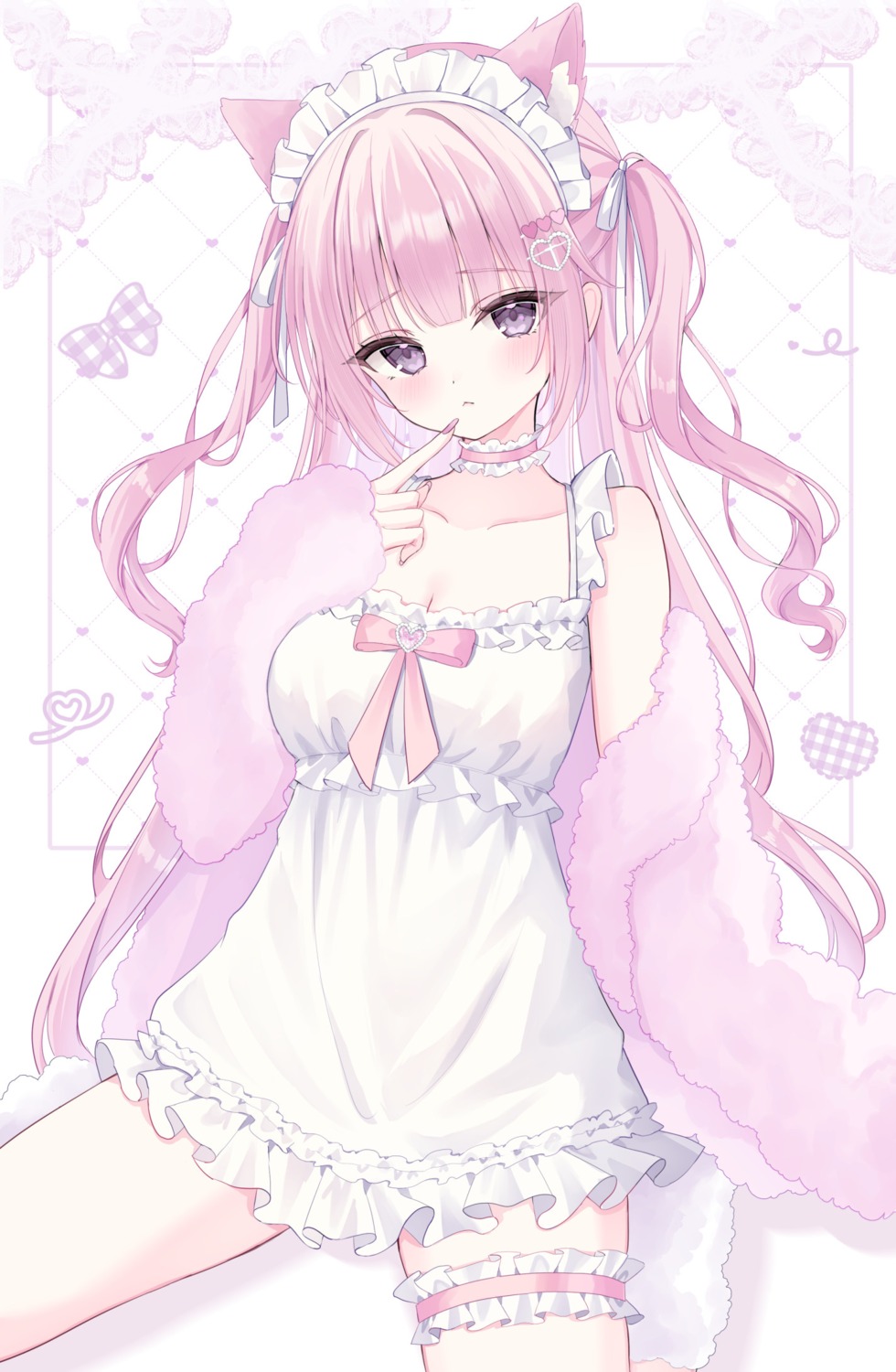 animal_ears garter lingerie nekomimi pajama suineco